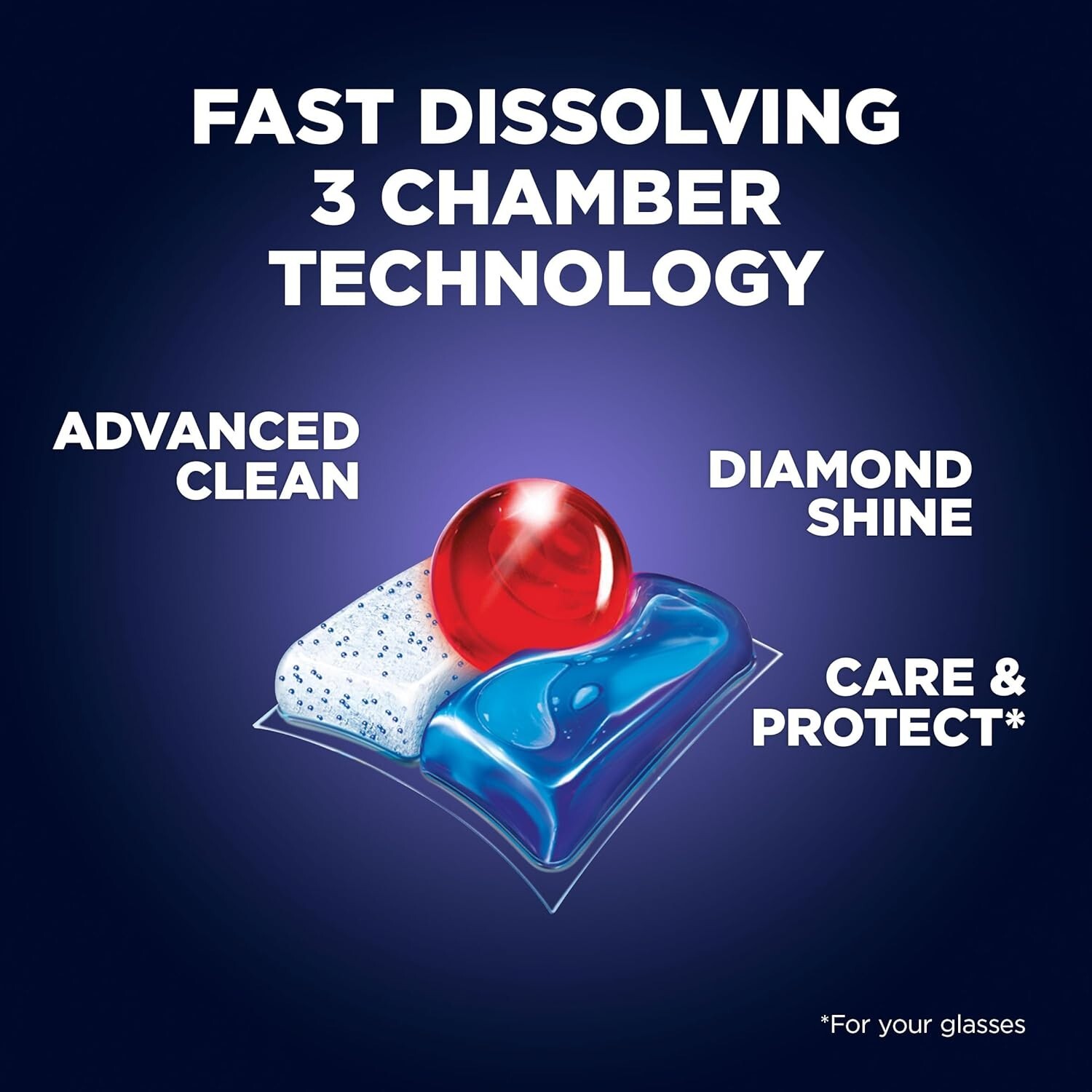 Powerful 70ct Quantum Infinity Shine Dishwasher Tablets – No Pre-Rinse Needed