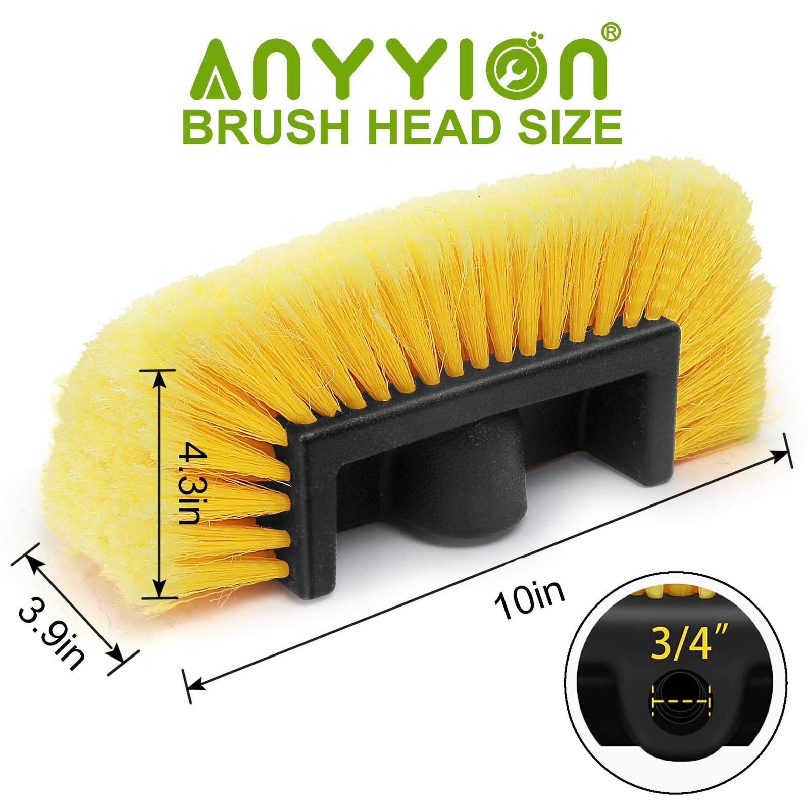 10 Inch Car Wash Brush Head Flow Thru Car Cleaning Brush Exterior Car Wash