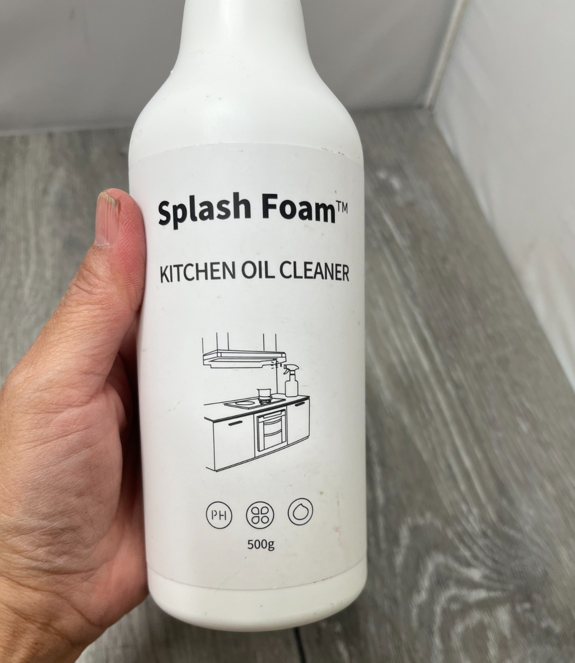 Splash Foam Kitchen Oil Cleaner 500g Exp 1/27 d16, NO Spray Nozzle