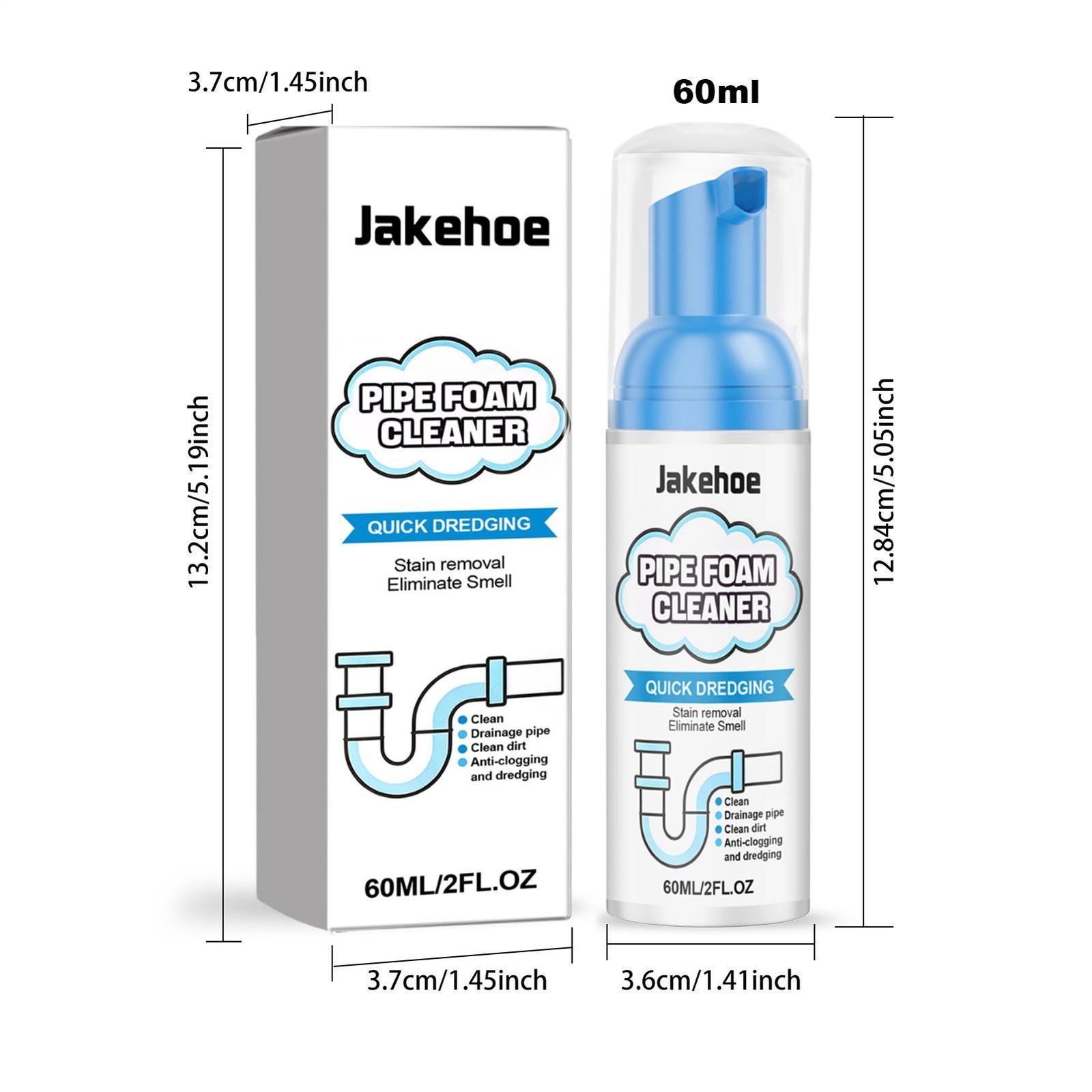 60ml Bubble Foaming Cleaner For Drain Pipe Sink Cleaning Toilet Foam Cleaner