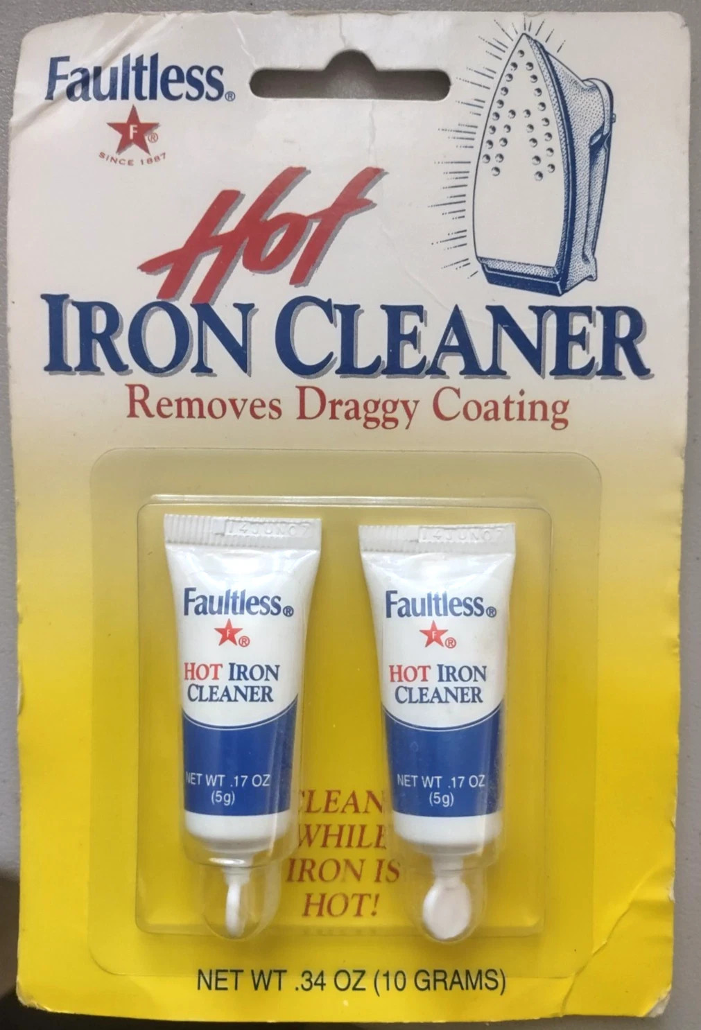 Faultless Hot Iron Cleaner Removes Draggy Coating Cleans While Iron Is Hot