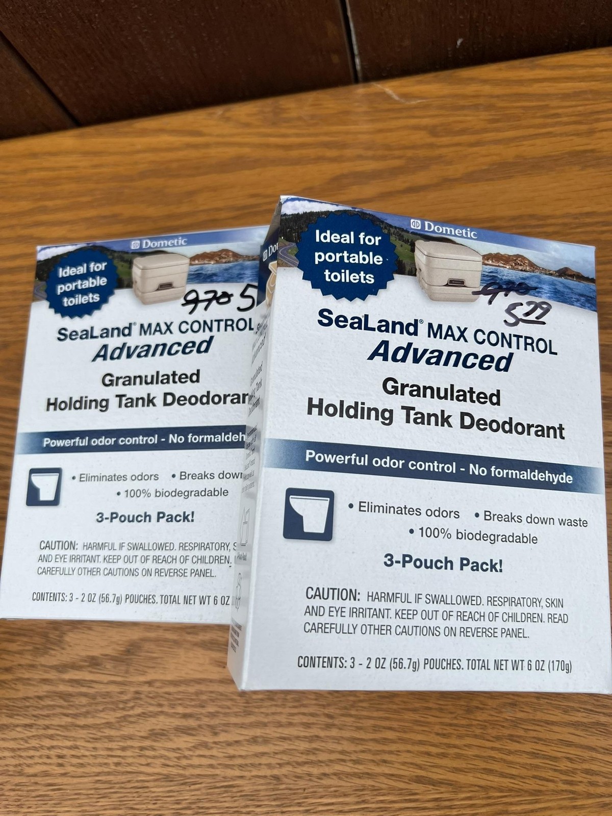 Dometic SeaLand Max Control Advanced Holding Tank Deodorant 2 Pack 3-Pouch