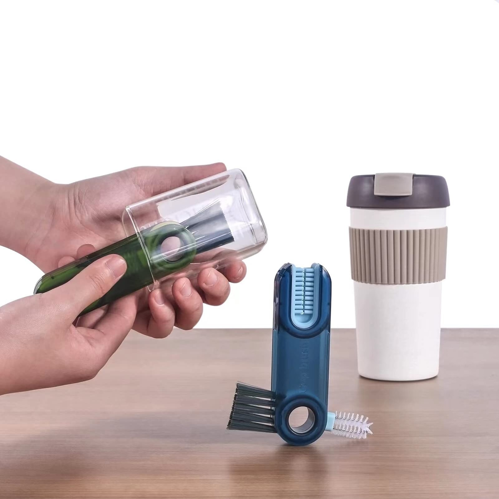 3 In 1 Cup Lid Gap Cleaning Brush Set Multifunctional Insulation Bottle Cleaning