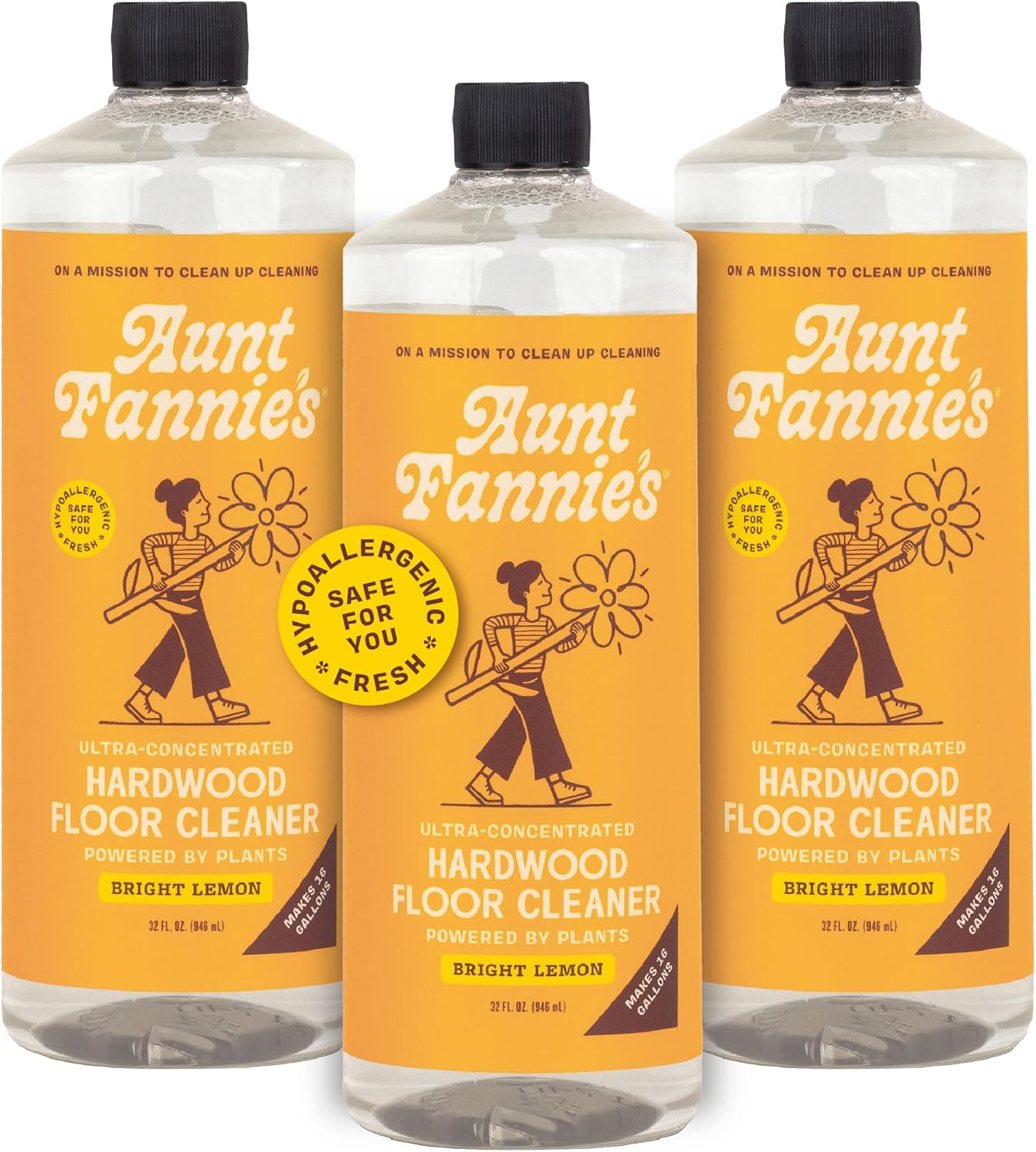 Ultra Concentrated Hardwood Floor Cleaner, Vinegar-Free Plant Based Hardwood Flo
