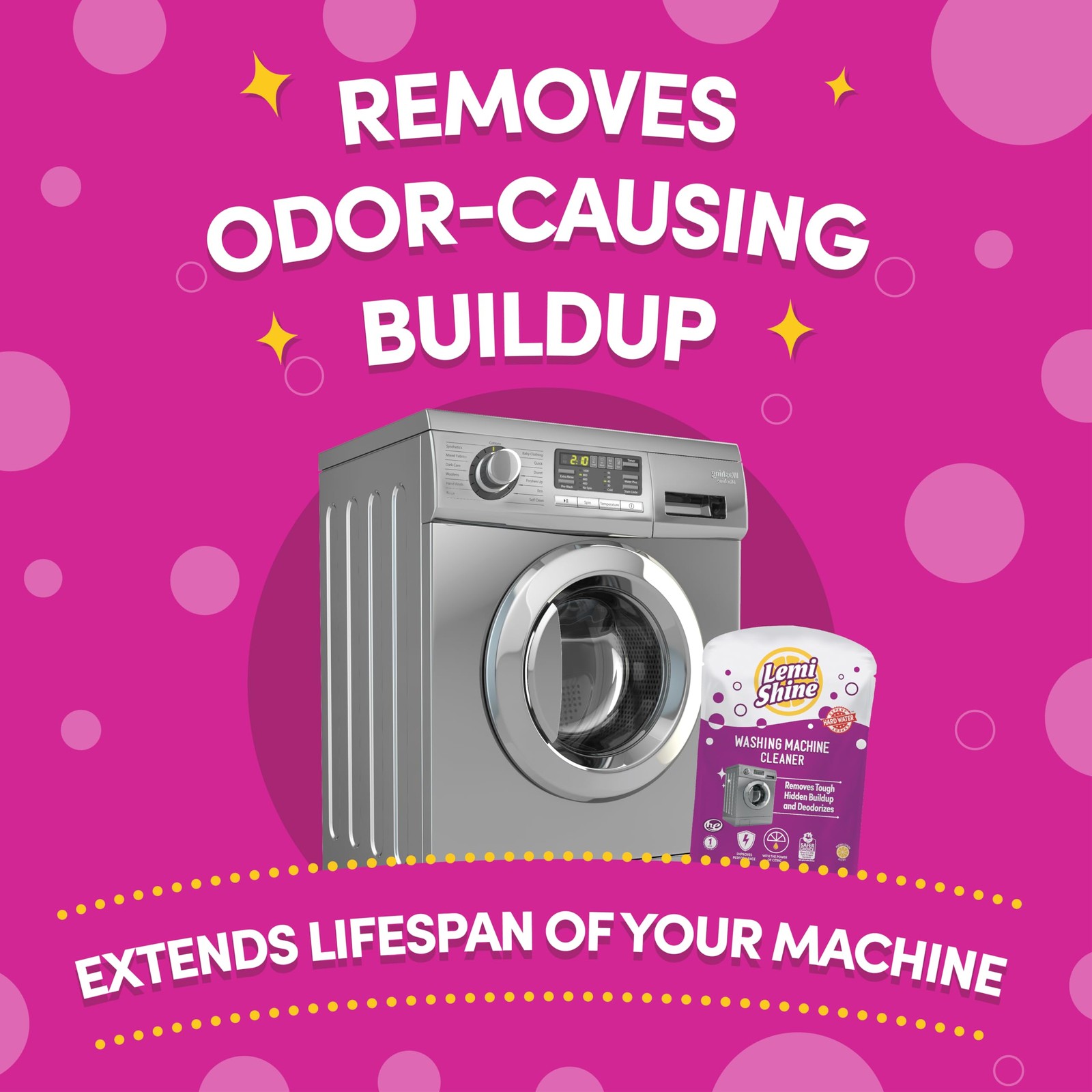 1 PCS Washing Machine Cleaner Restore Performance Biodegradable Ingredient