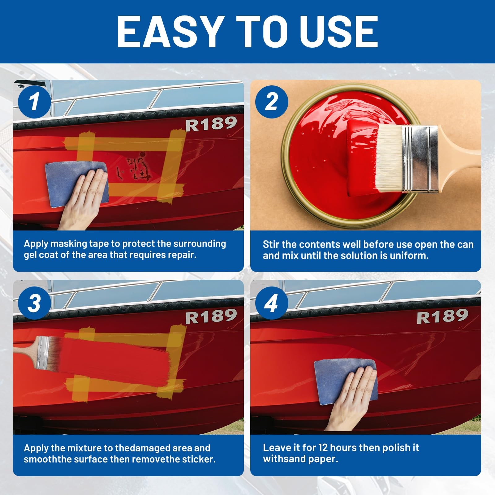 underthecloud Boat Paint 35 Oz Gloss Red Boat Topside Bottom Enamel Paint, Pa…