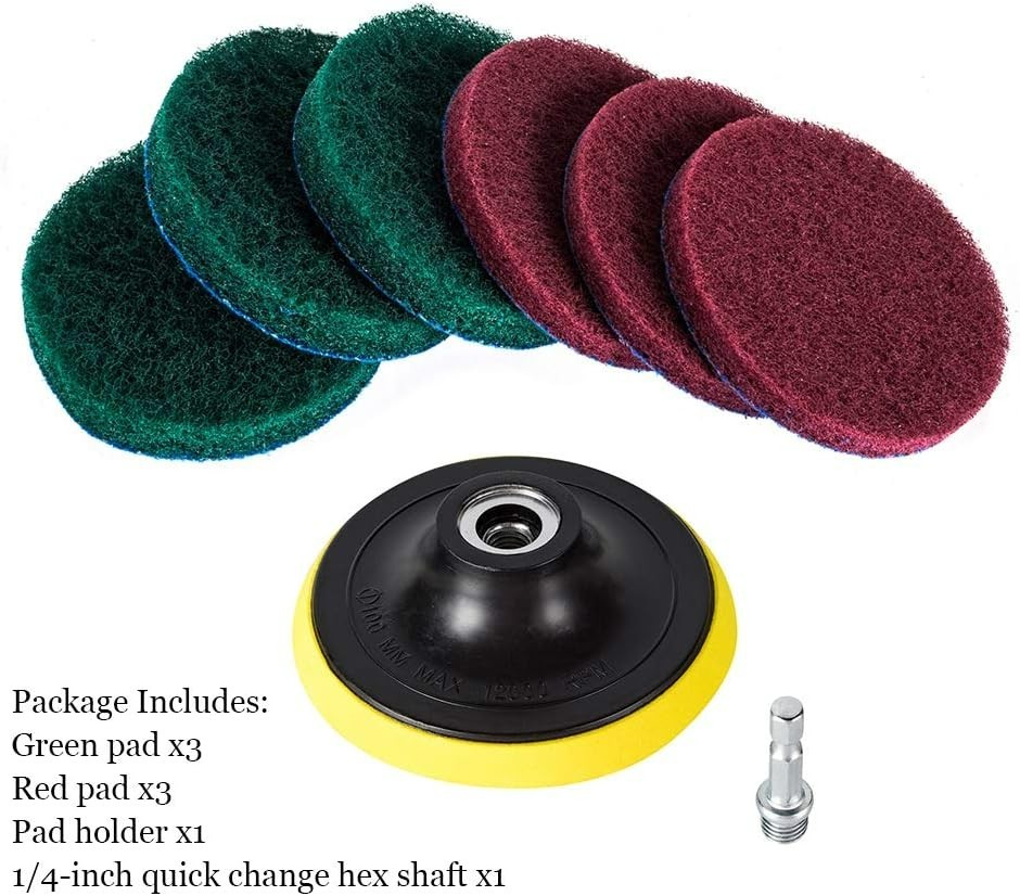 Reusable 4-Inch Drill Power Brush Tile Scrubber – Multiple Surface Cleaning