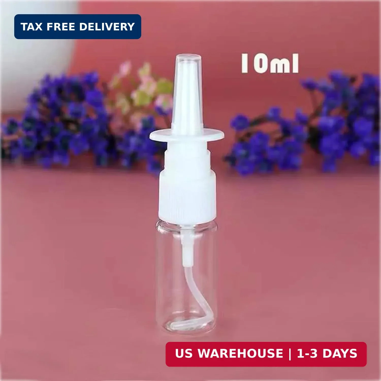 3Pcs 10ml Empty Nasal Spray Bottle Refillable Mist Saline Essential Oil Use