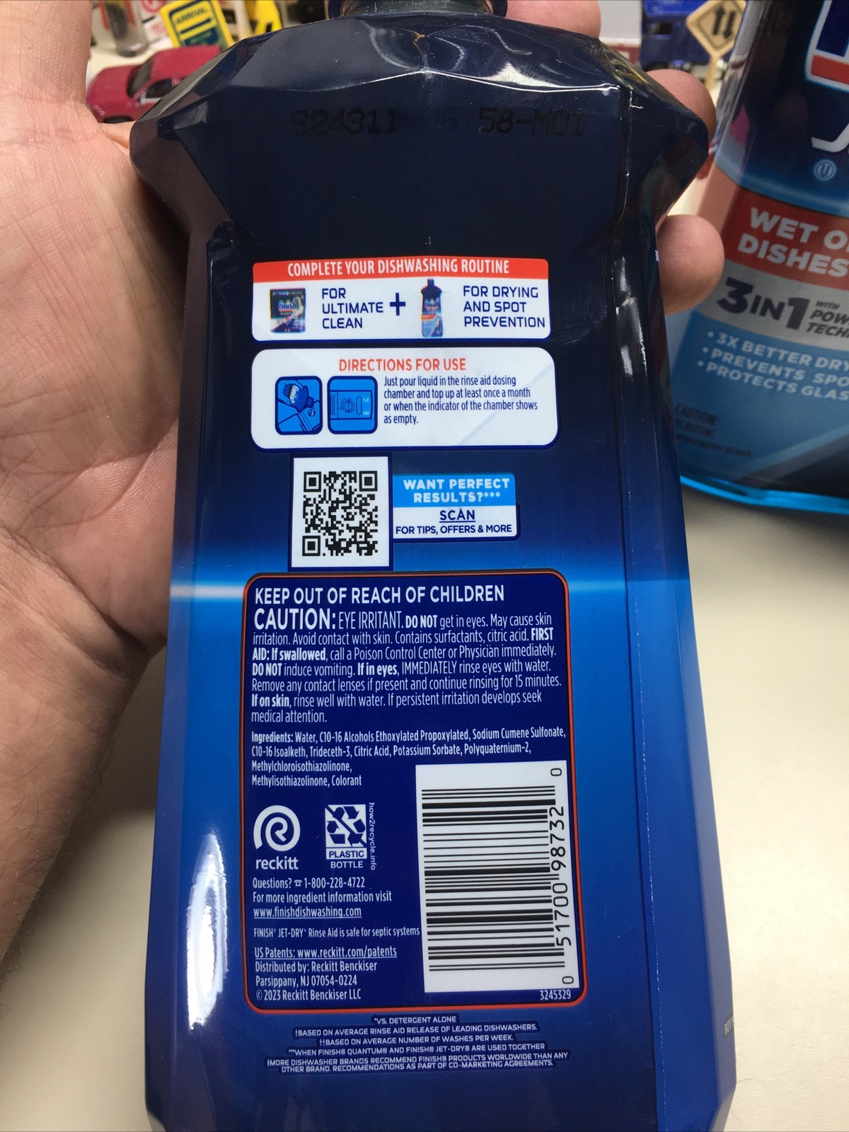 Finish Jet-Dry Ultra Rinse Aid 96 fl oz Dishwasher Detergent FAST SHIPPING NEW