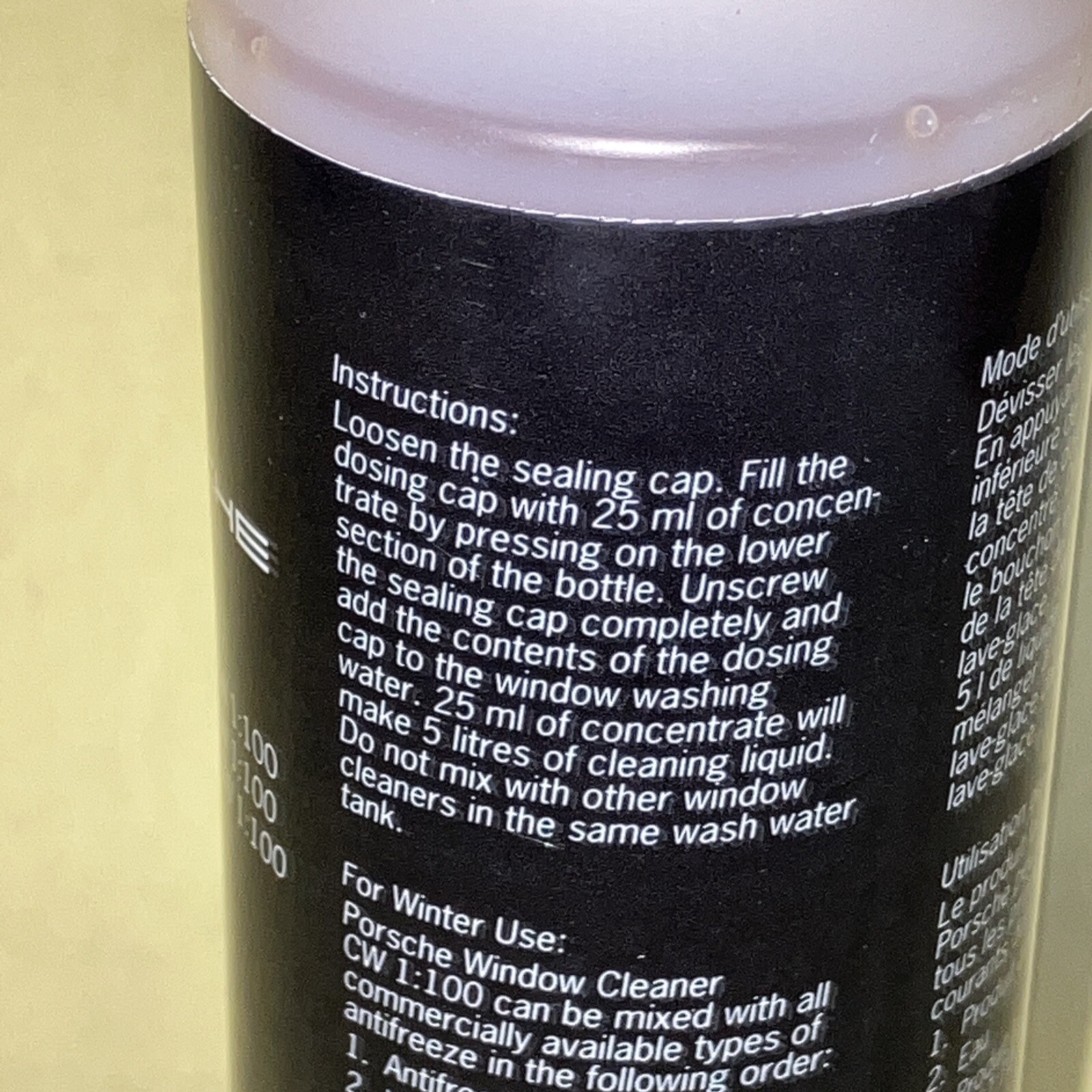 Genuine Porsche Exterior Window Glass Cleaner( TEQUIPMENT ) CW 1: 100 250ml