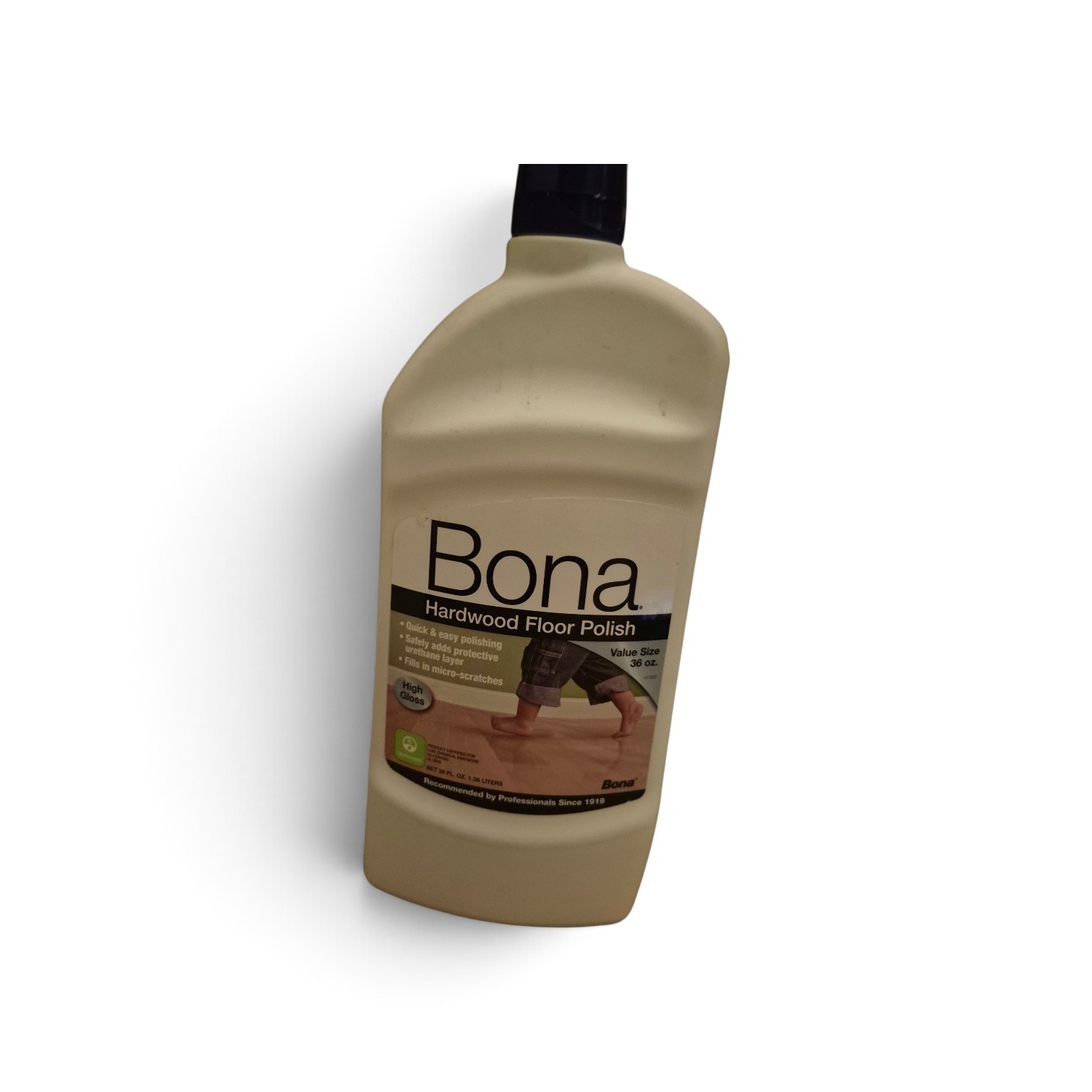 Bona High Gloss Hardwood Floor Polish restores shine finished wood floors 36 oz