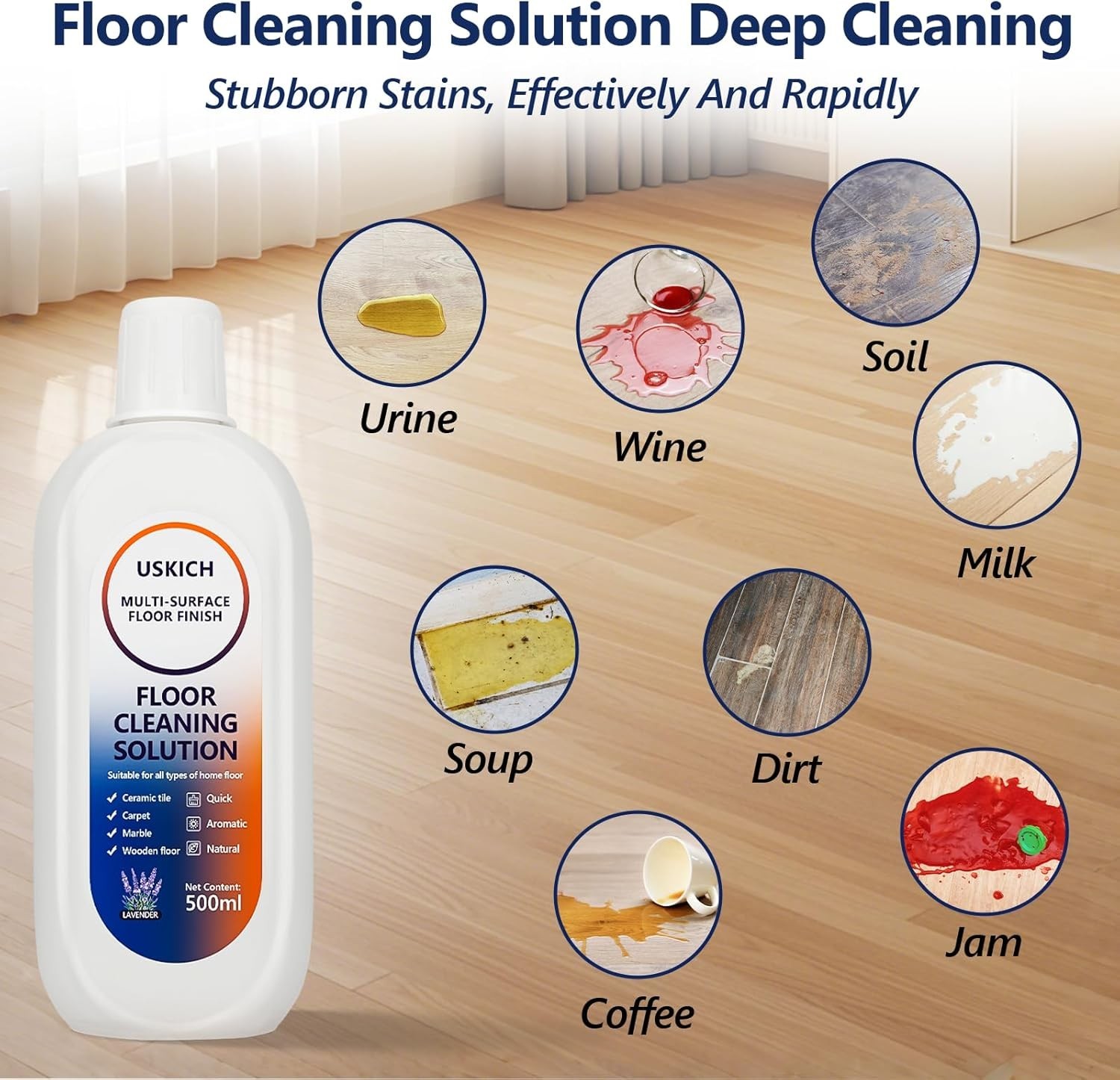 34 FL OZ Floor Cleaning Solution 2 Pack – Deodorizing and Multi-Surface Cleaner