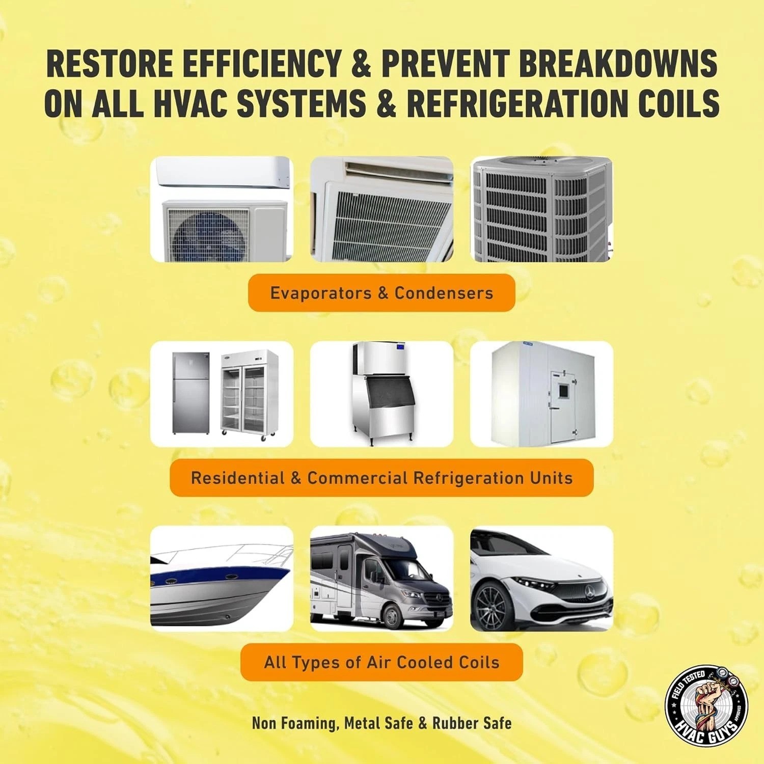 AC Coil Cleaner for All Condensers & Evaporators | No Rinse Evaporator Coil C…