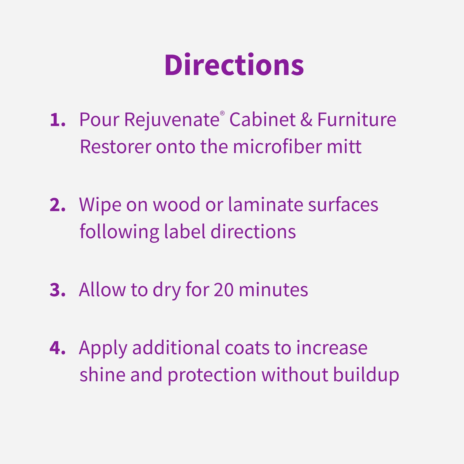 Rejuvenate Cabinet Furniture Restorer 16oz Revitalize Shine Protect Indoor Use