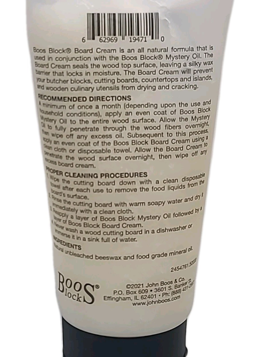 John Boos 5 Oz Boos Block BOARD CREAM for WOOD KITCHEN CUTTING BOARDS