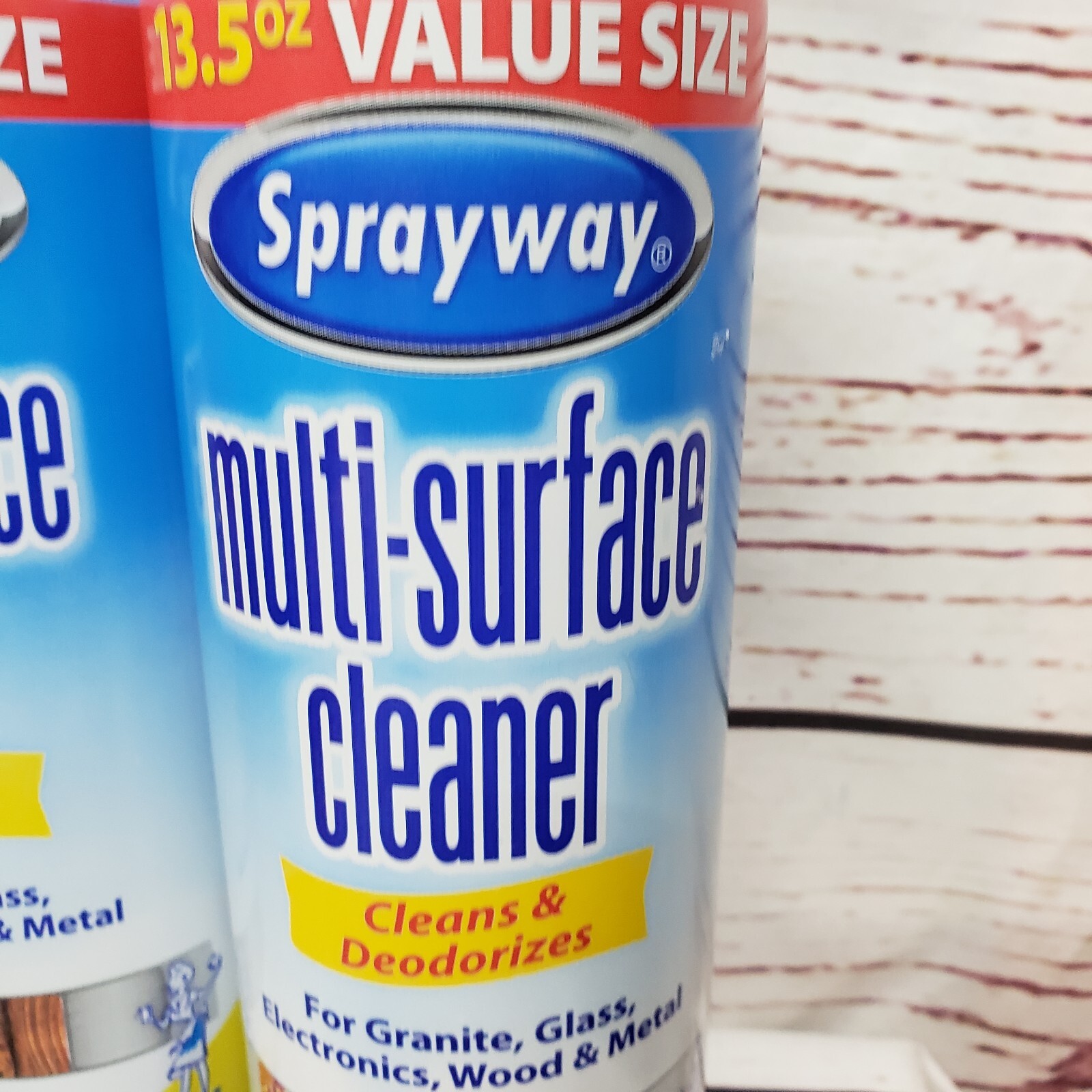 2x SPRAYWAY Multi-Surface GRANITE GLASS WOOD APPLIANCES Cleaner Deodorizer Spray