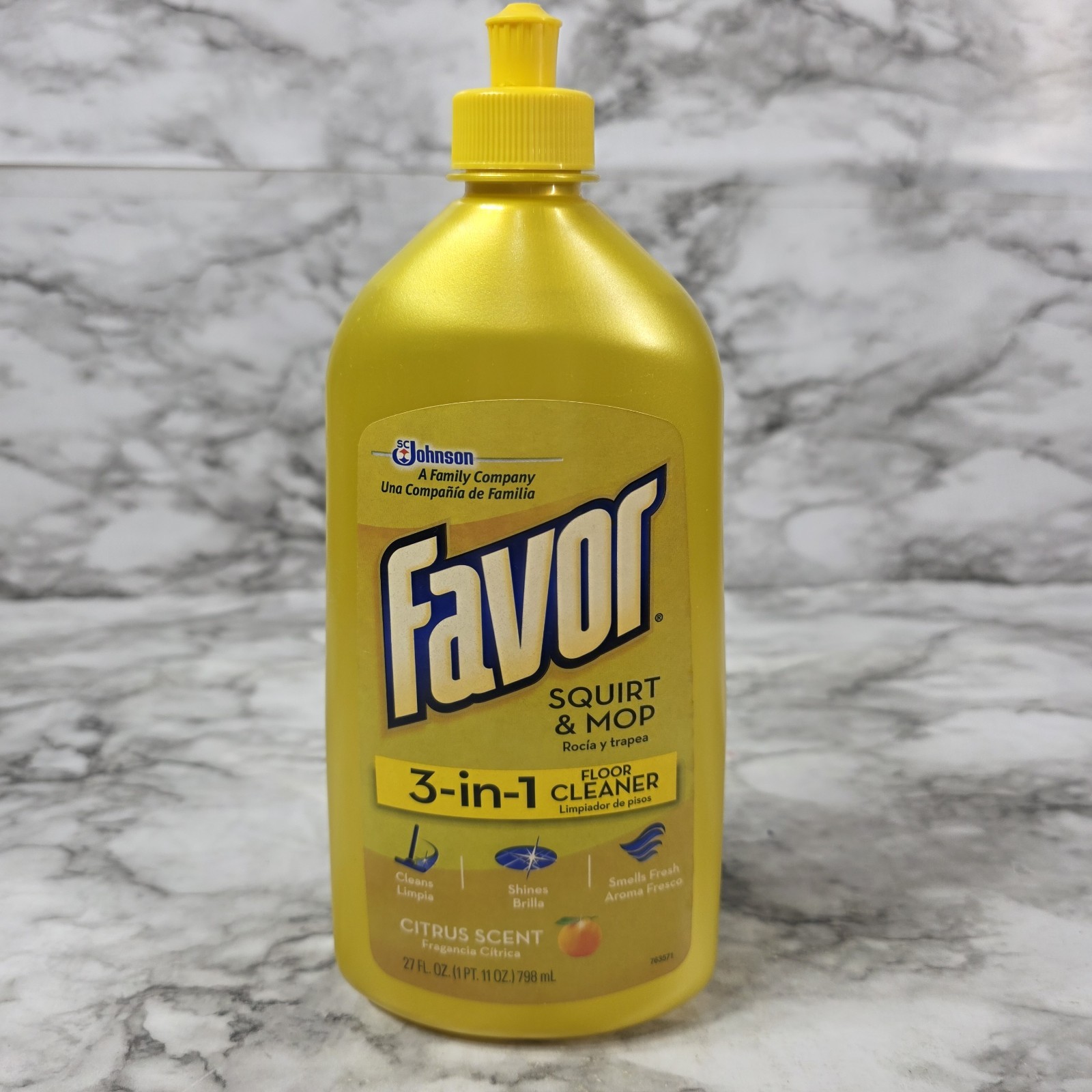 Favor 3-in-1 Floor Cleaner Restores Protects Wood Laminate cork 27 oz Vtg New