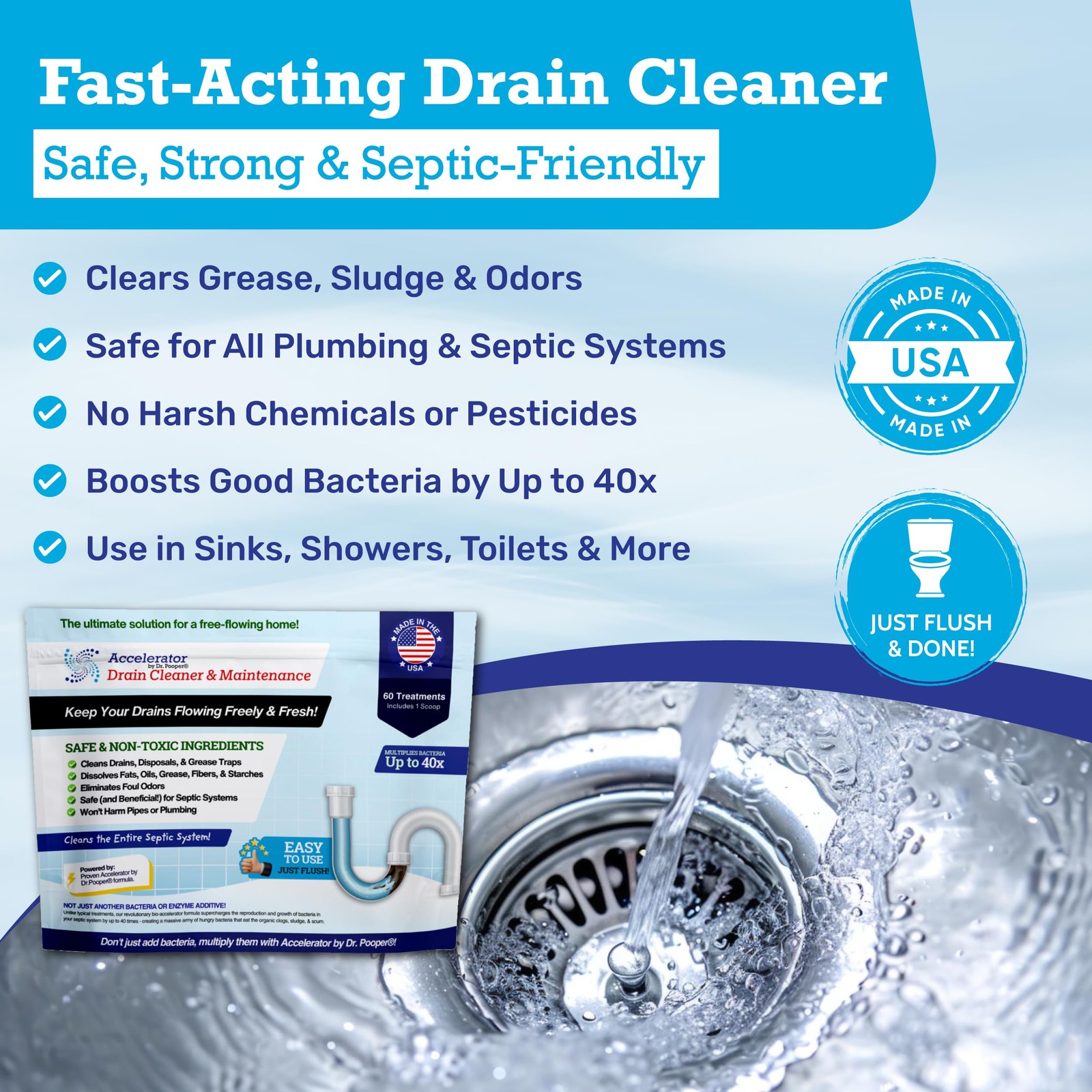 Drain Cleaner & Maintenance – Keeps Drains, Pipes, & Grease Traps Clean and F…
