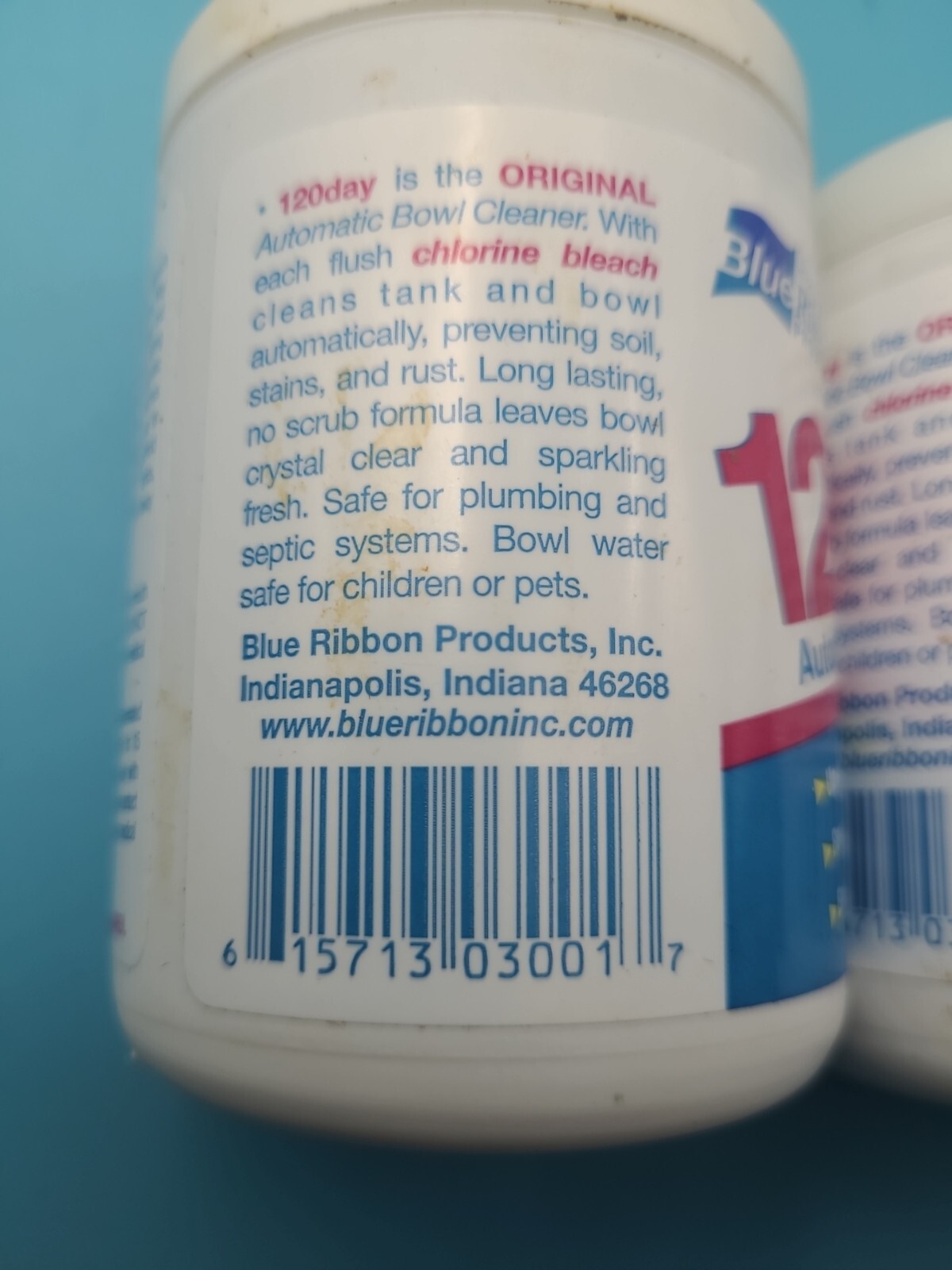 3 X Blue Ribbon Products 120 Day Automatic Toilet Bowl Cleaner 7 oz Each