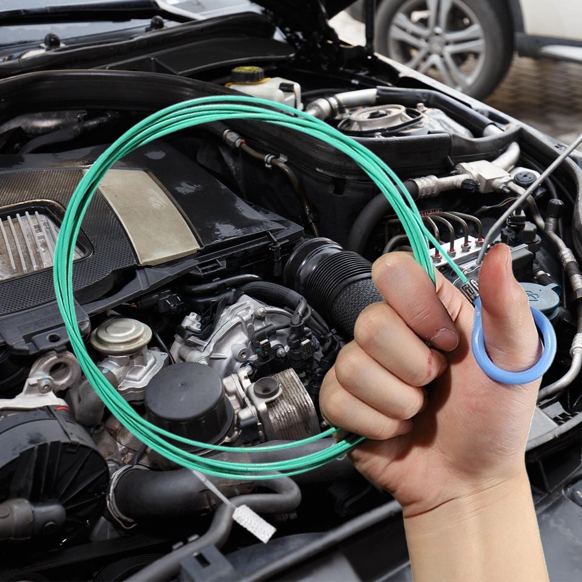 Car Drainage Hole Cleaning Brush Set 5pcs PVC Flexible Wire for Sunroof