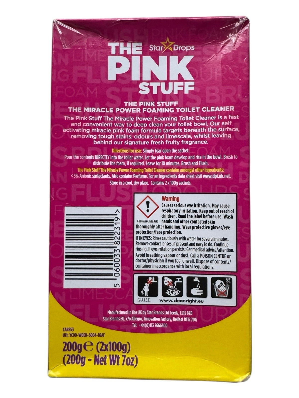 The Pink Stuff The Miracle Power Foaming Toilet Cleaner – 2 Treatments