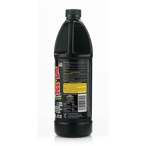 Instant Power 33.8 oz. non-acid formula dissolves Hair and Grease Drain Cleaner