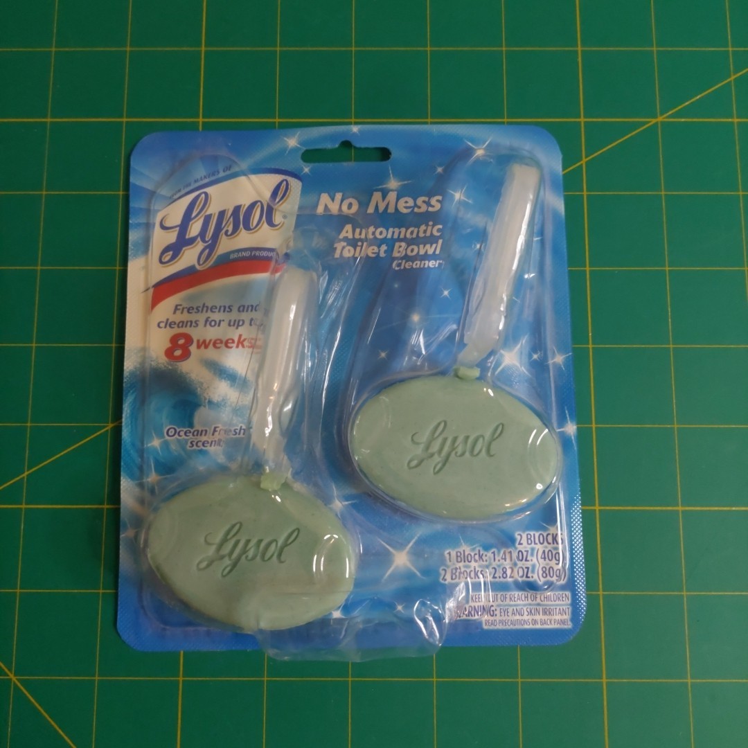 Lysol Automatic Toilet Bowl Cleaner No Mess 2 Blocks Ocean Fresh 8 Weeks NEW
