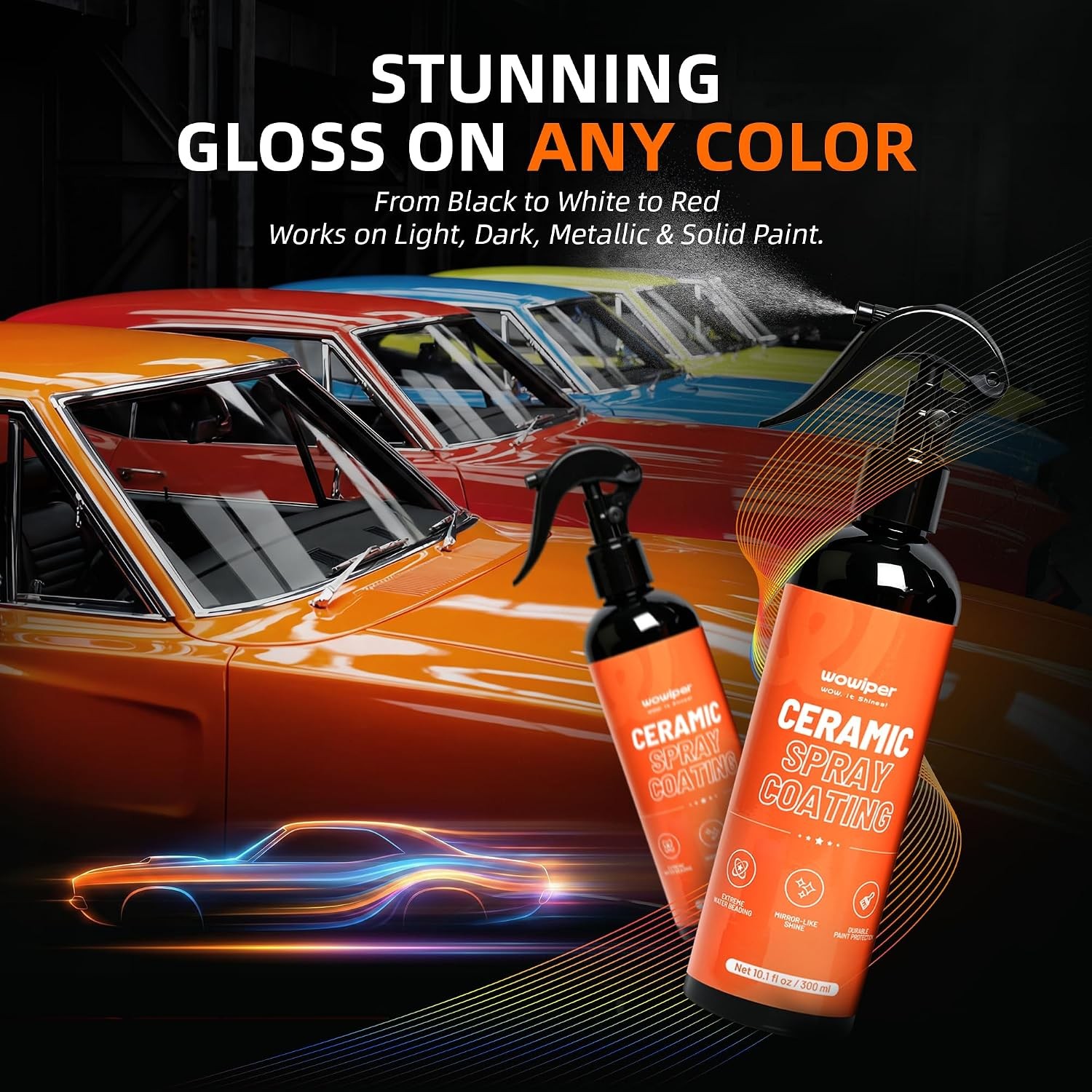 Ceramic Car Coating Spray – Quick Detailer Hydrophobic Water Repellent Paint
