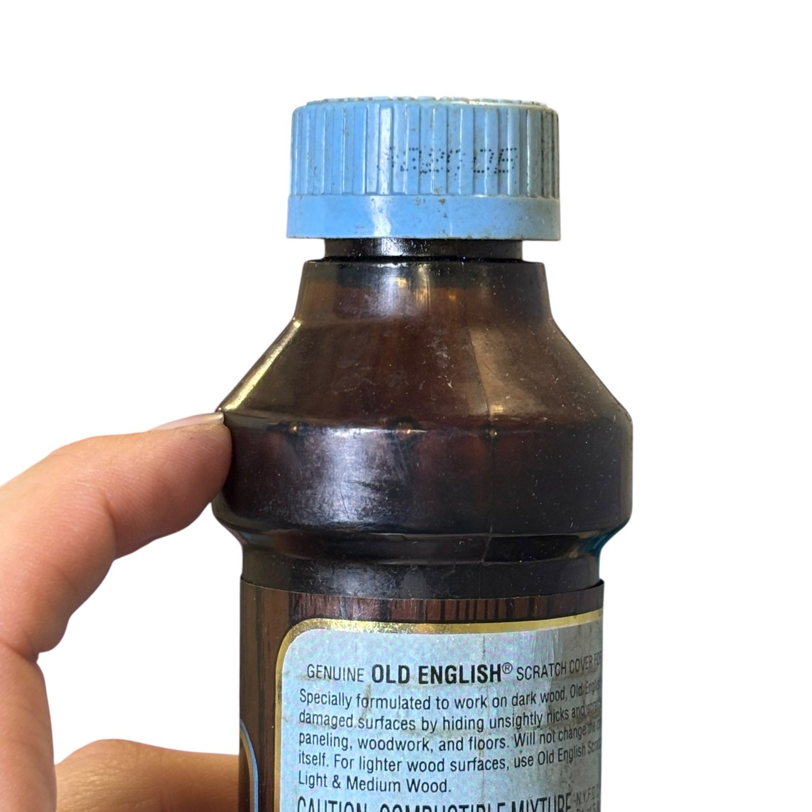 Old English Scratch Cover Dark Wood 8oz Vintage 1991 Formula Furniture Repair**