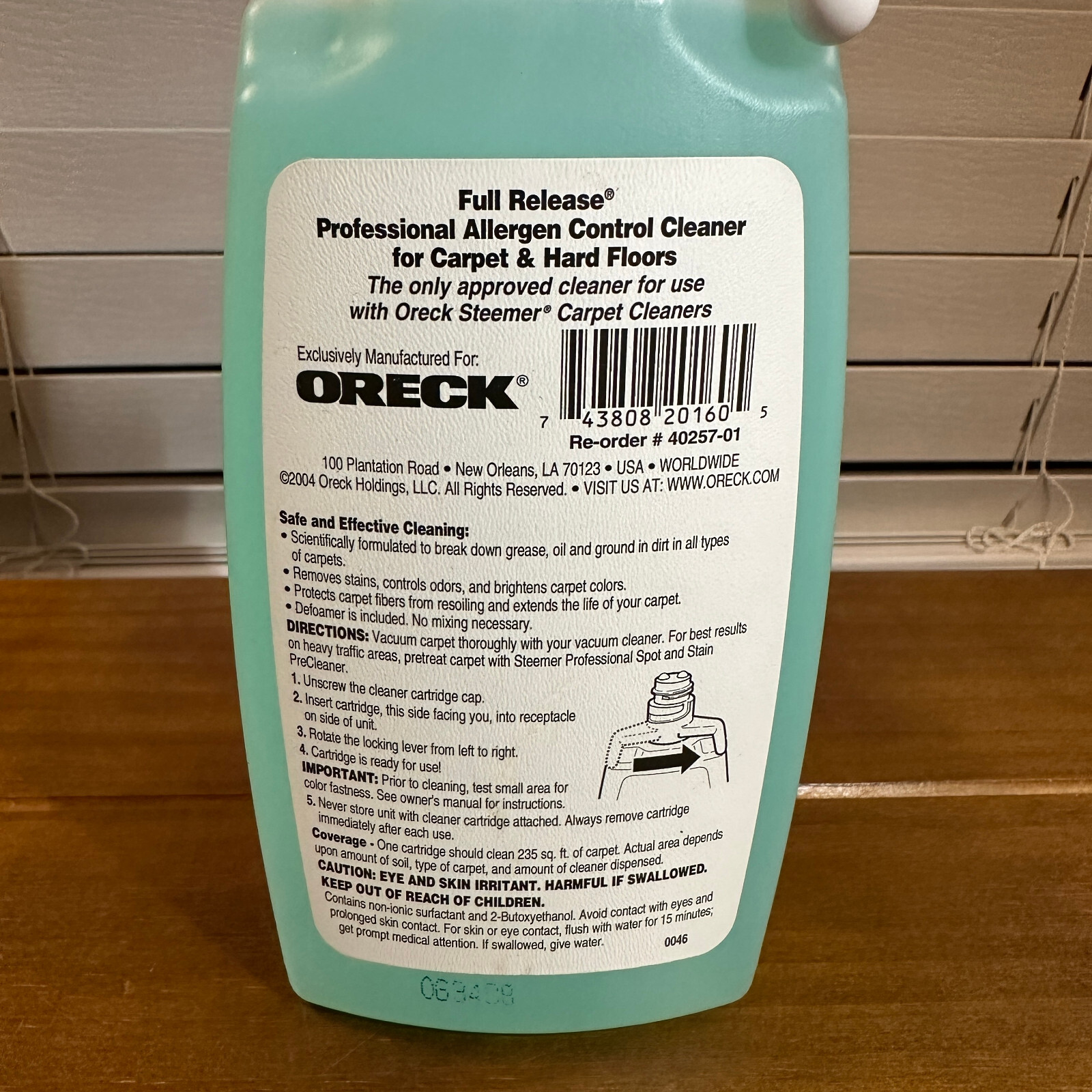 New Oreck Professional Full Release Allergen Control Carpet Cleaner 16oz Steemer