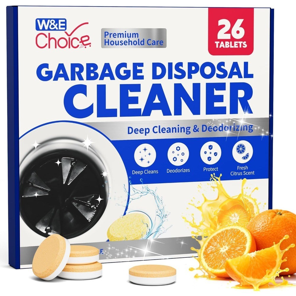 Garbage Disposal Cleaner and Deodorizer Tablets 26 Pack Powerful Foaming Tablets