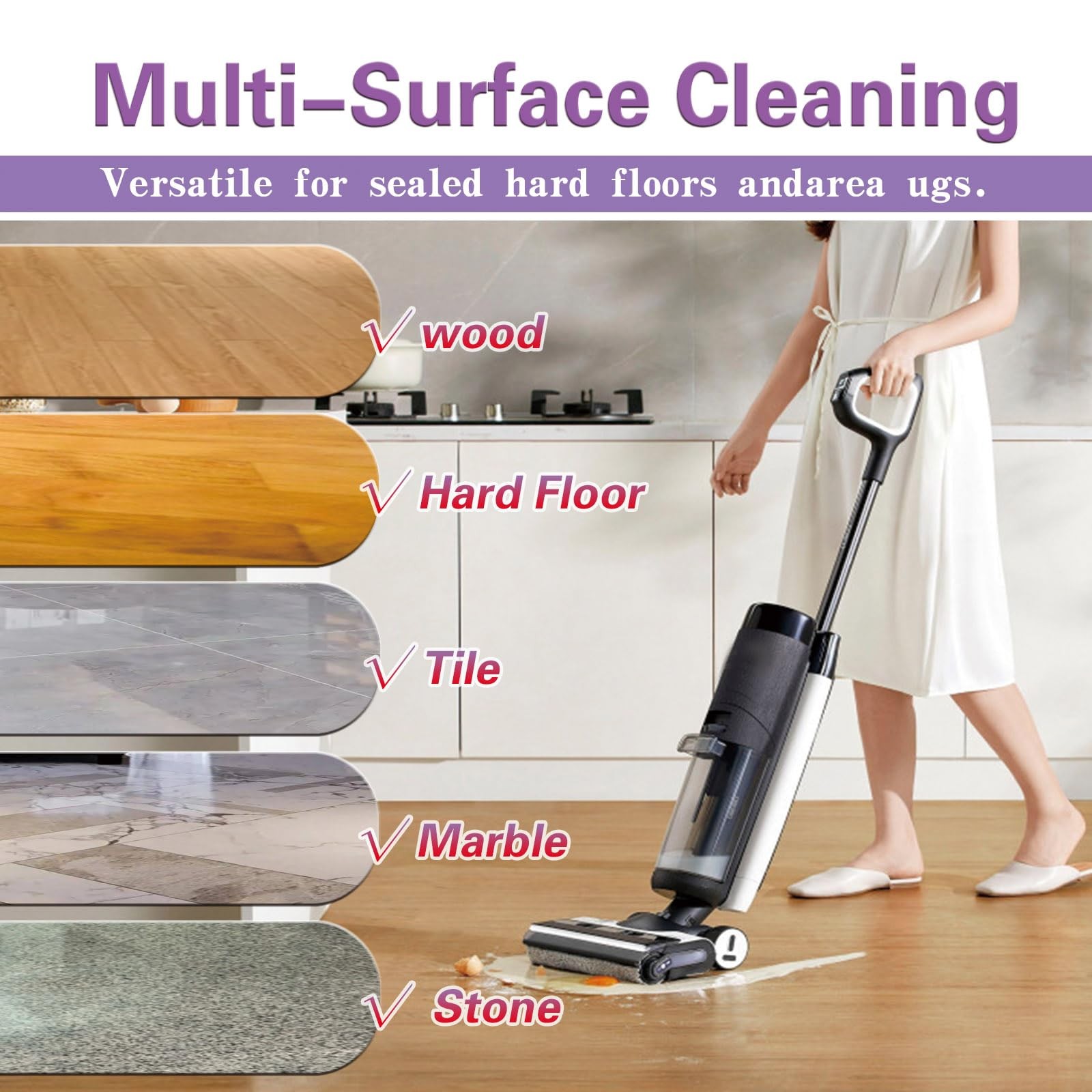 33.8 FL OZ Floor Cleaning Solution with Robot Vacuum, Residue & Streak , Low …