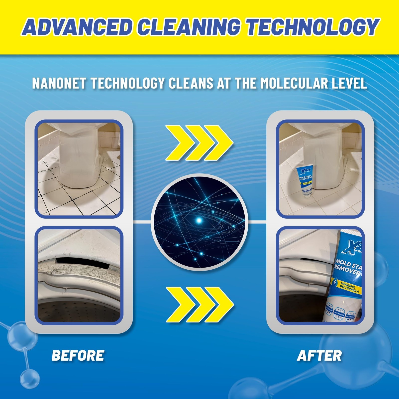 Mold Stain Remover – Heavy Duty Cleaner for Bathroom Grout, Tile, Shower & Wa…