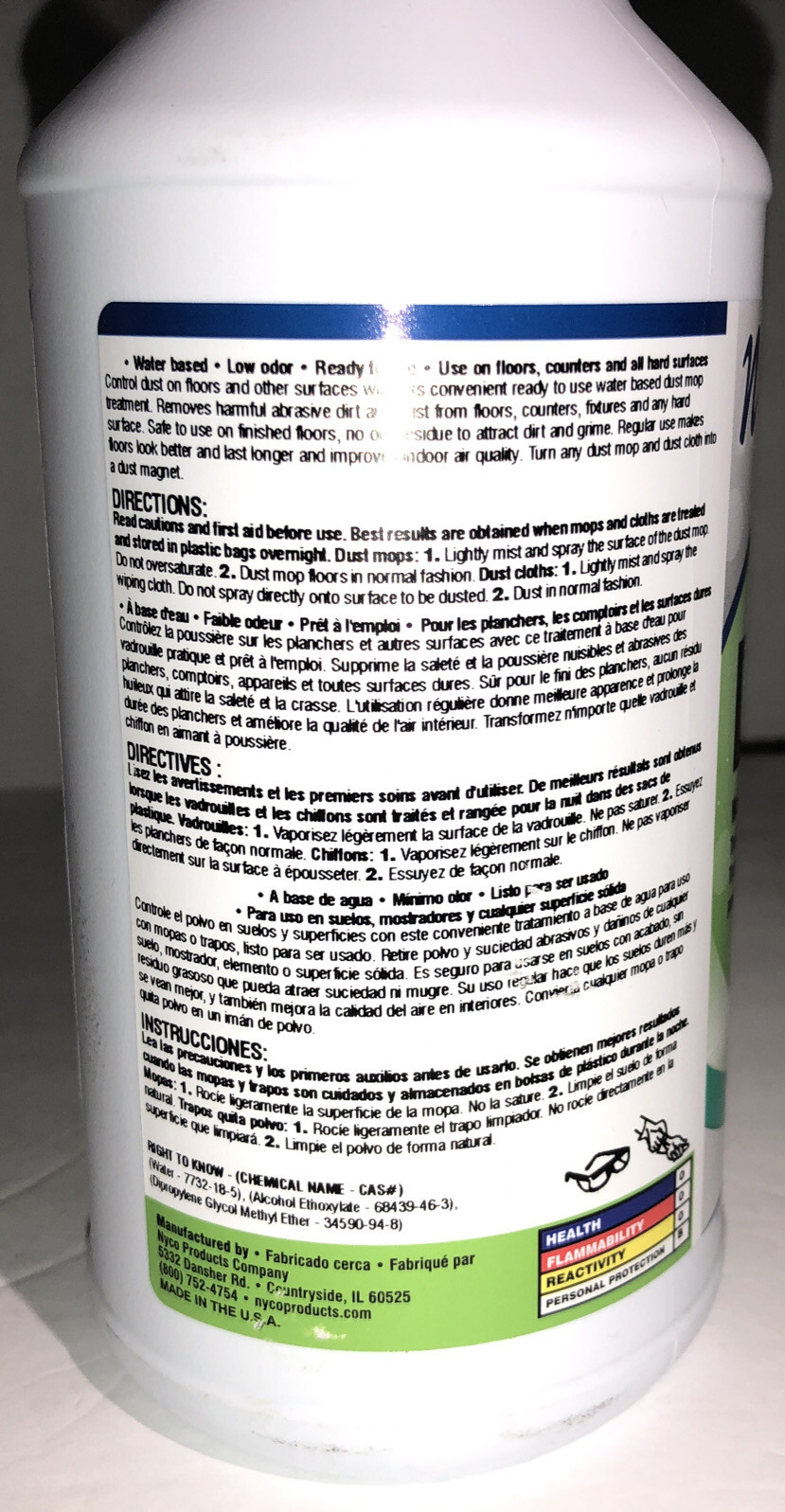 Dust Mop Treatment Professional Strength By Nyco,1ea 32oz Btl-SHIPS SAME BUS DAY