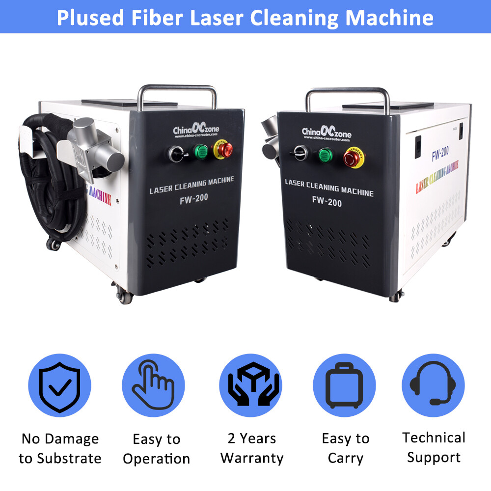 300W JPT Pulsed Laser Cleaning Machine Rust Oil Paint Remove Wood Metal Cleaner