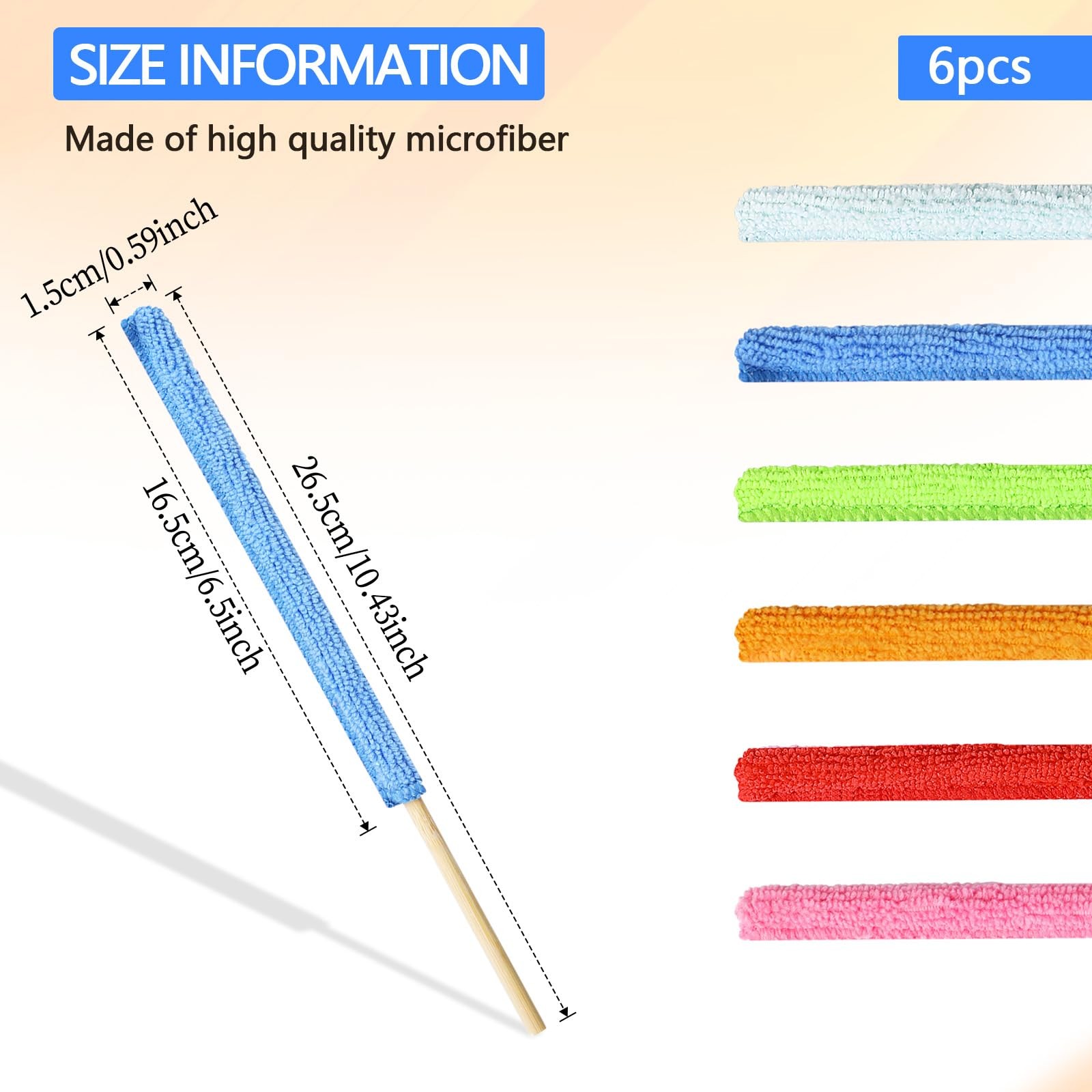 6 Pcs Mini Dusters for Cleaning Microfiber Detail Duster Sticks Fan Cleaning …