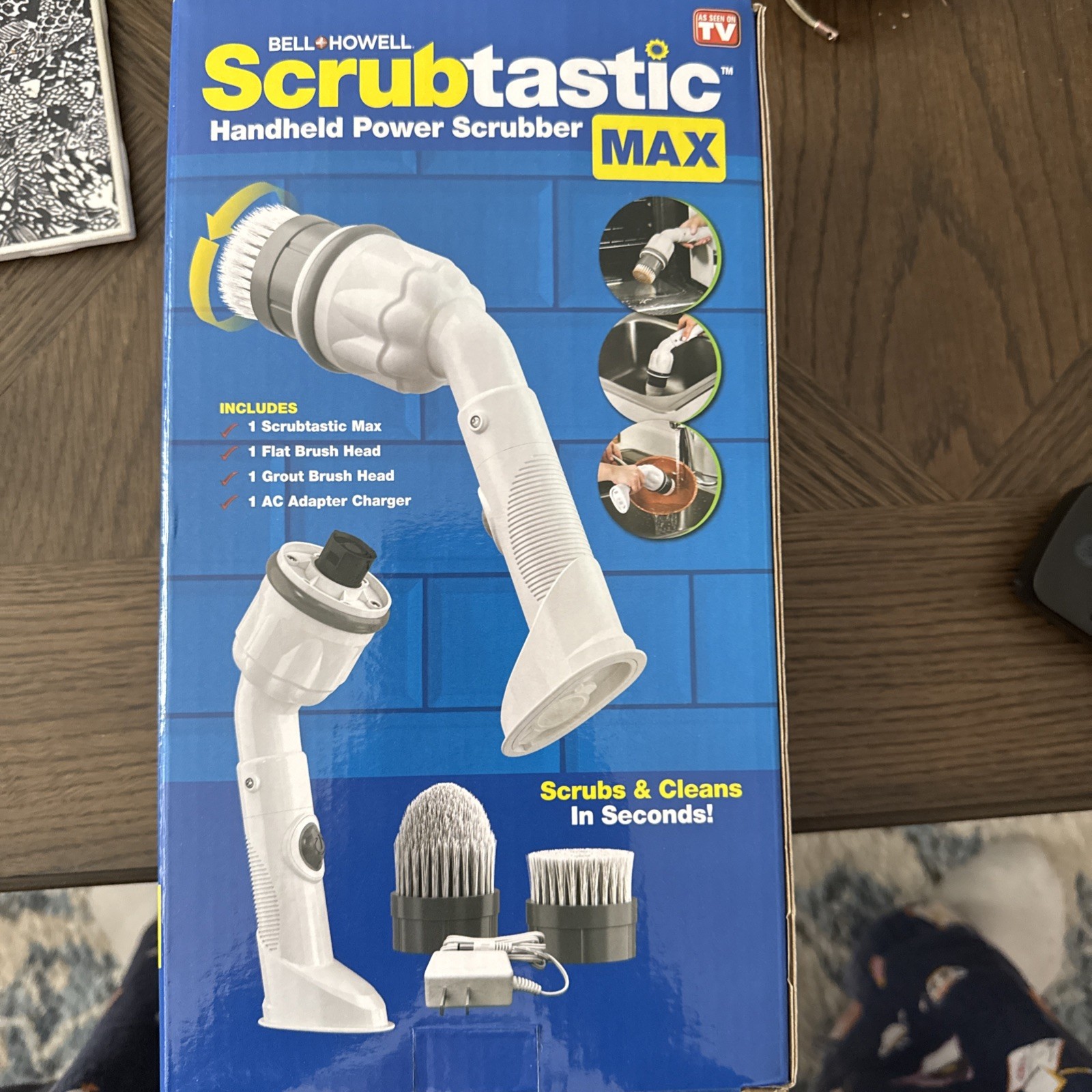 Bell+Howell Scrubtastic Max Spin Scrubber Rechargeable Spin Scrubber…