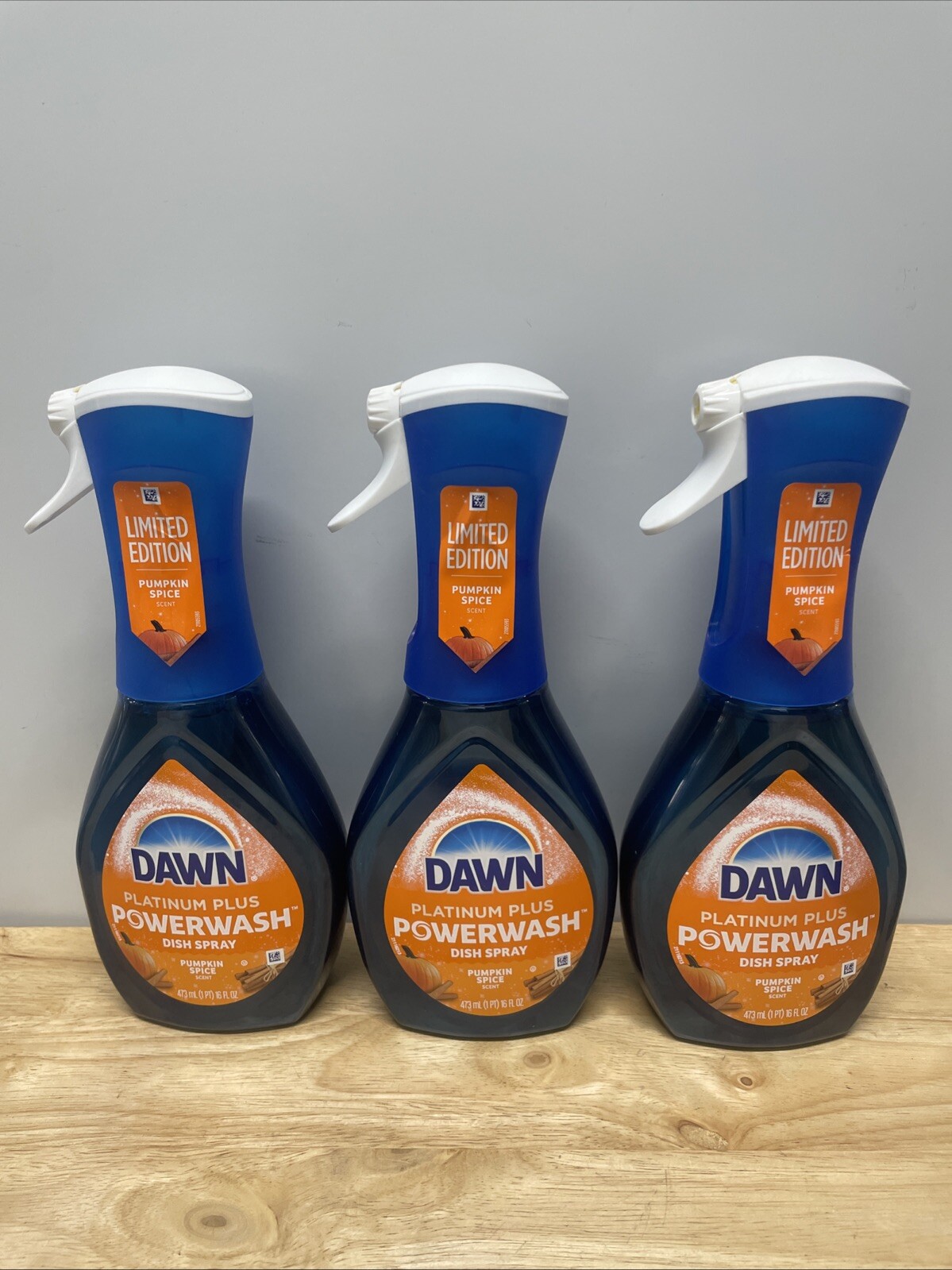 3 DAWN PLATINUM PLUS POWERWASH DISH SPRAY PUMPKIN SPICE SPECIAL EDITION