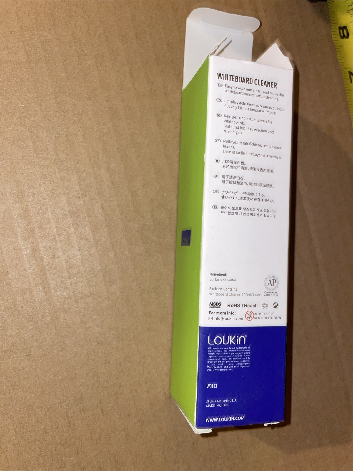 LOUKIN WHITEBOARD CLEANER 3.4 oz.