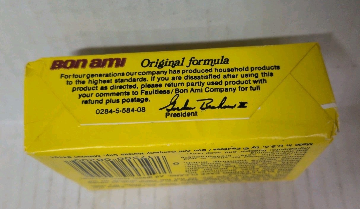 Vintage Bon Ami Cleaning Cake Original Miracle Cleaner Soap Bar 8 Oz Block New