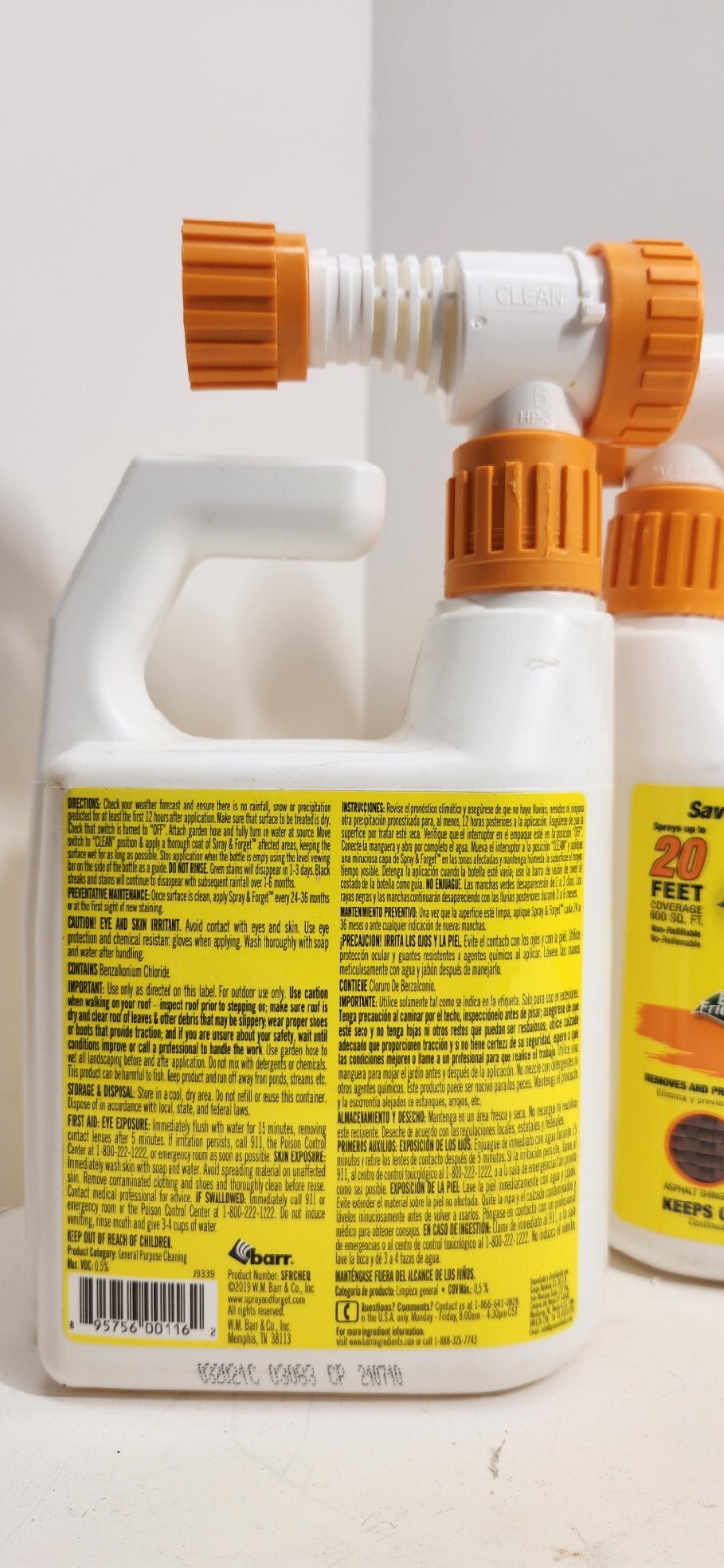 Spray & Forget Roof Cleaner 32 oz. Liquid (Pack of 5) Lot