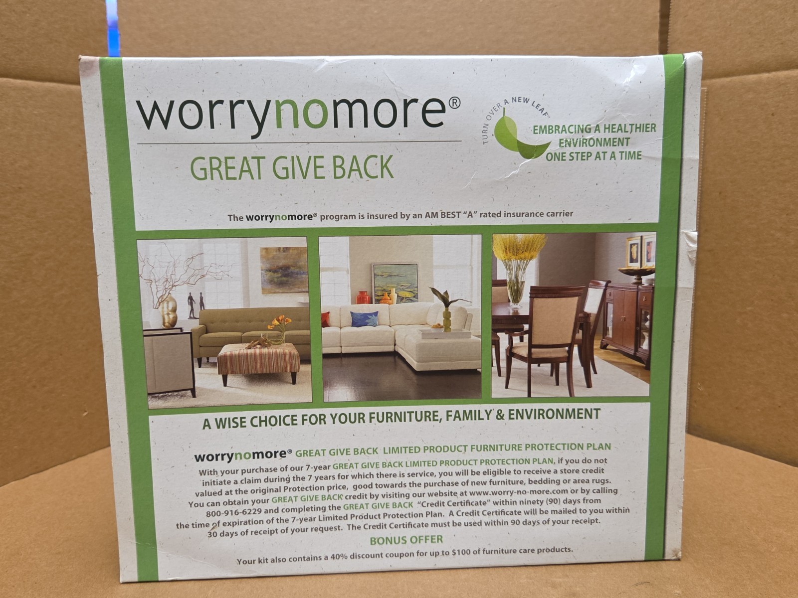 Worrynomore Worry No More Leather Microfiber Wood Furniture Care Cleaner Kit New