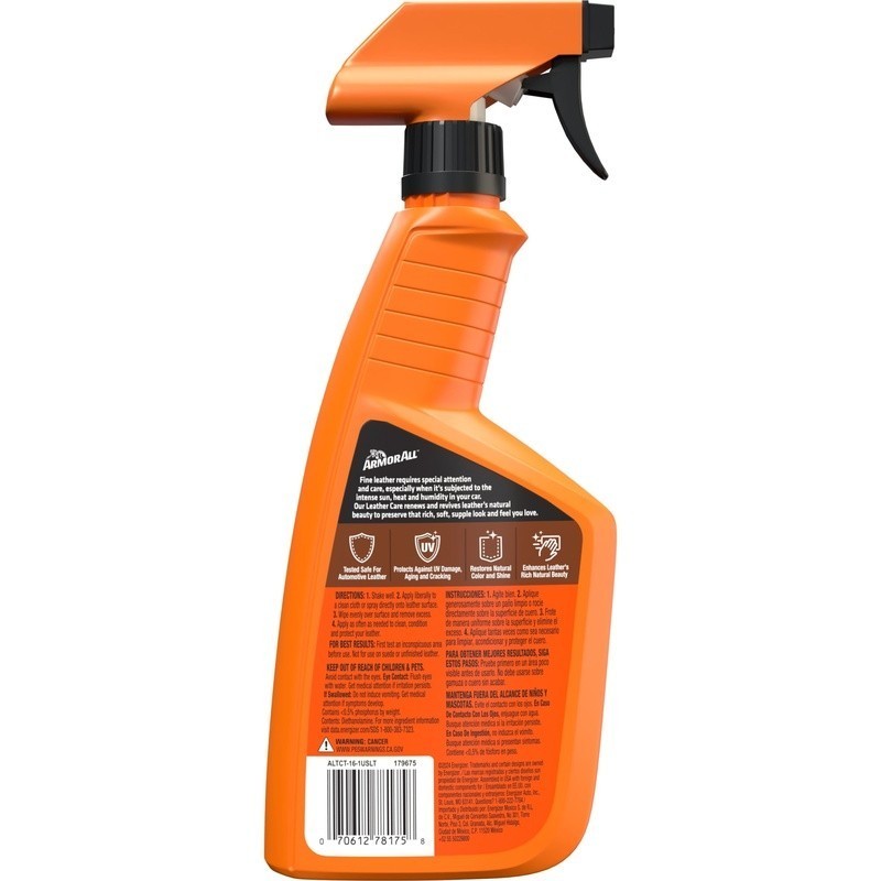 Leather Protectant Car Cleaner Spray UV Protection 16oz Automotive Leather Care