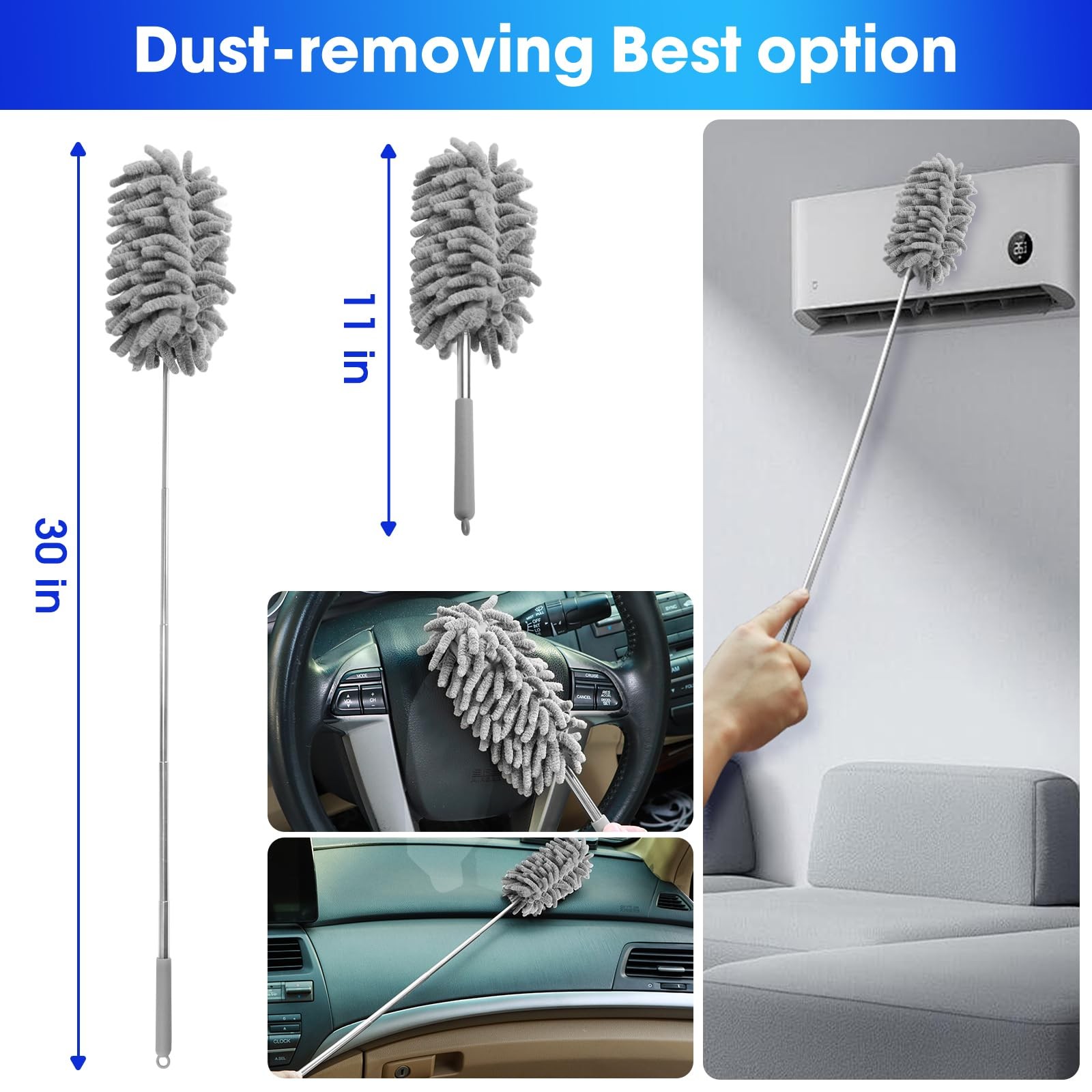 17PCS Car Cleaning Kit with Handheld Vacuum, Brushes, Gel & Accessories