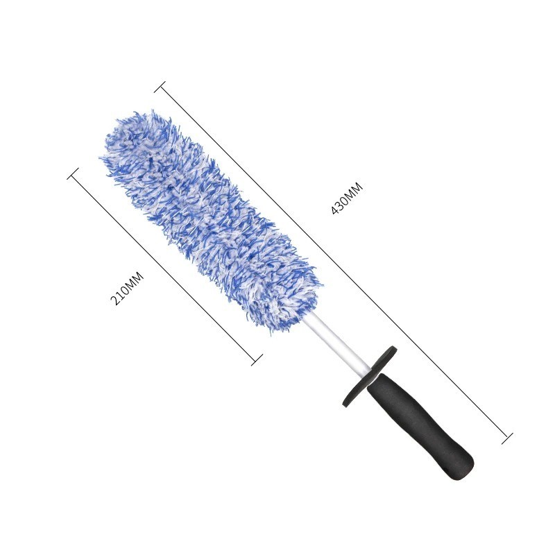 SEAMETAL Wheel Brush Plush Rim Cleaner Non Slip Handle Car Wash Tool