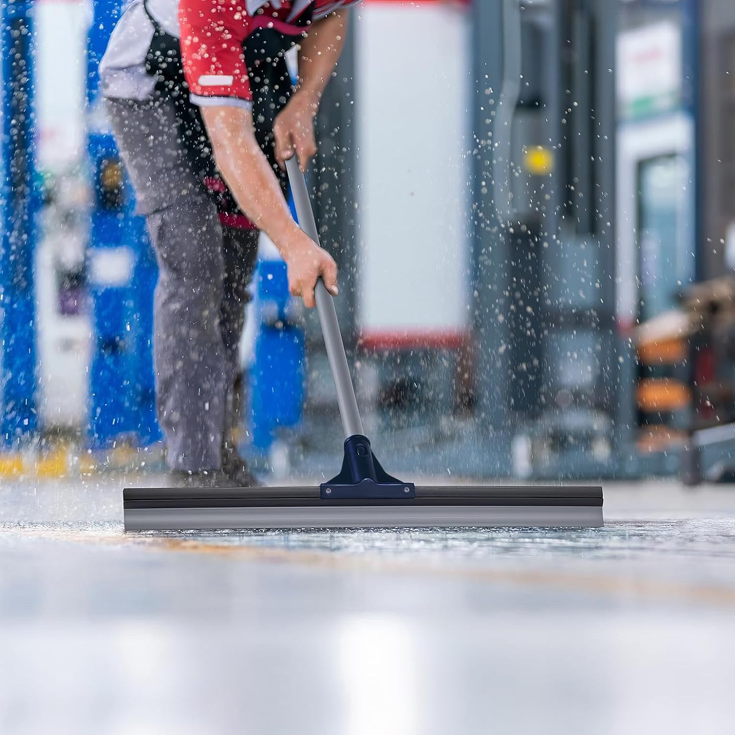 Heavy Duty Floor Squeegee 30 with 51.5 Handle for Garage, Tile & Windows