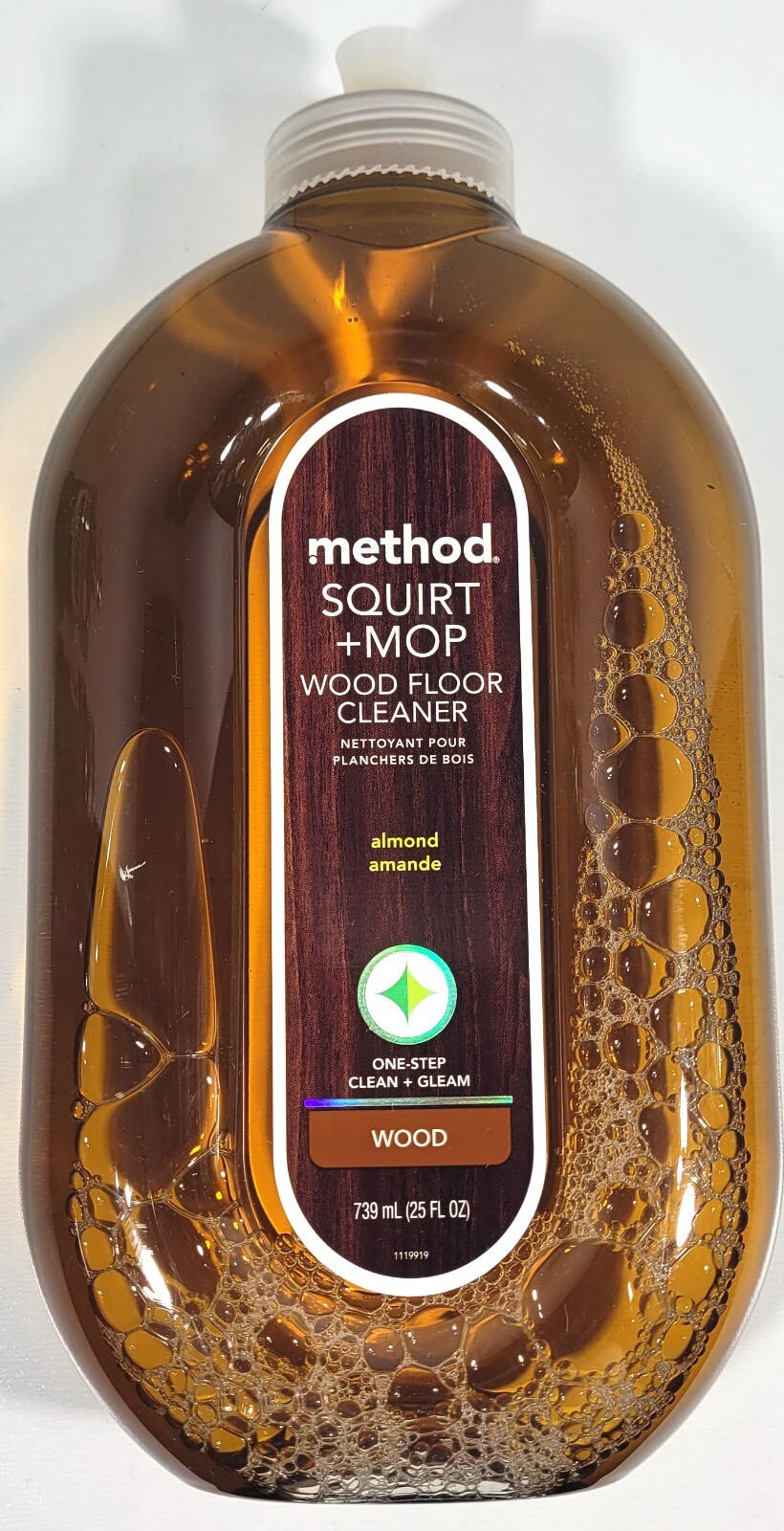 LOT of 2 METHOD SQUIRT + MOP ALMOND WOOD FLOOR CLEANER 25 oz each