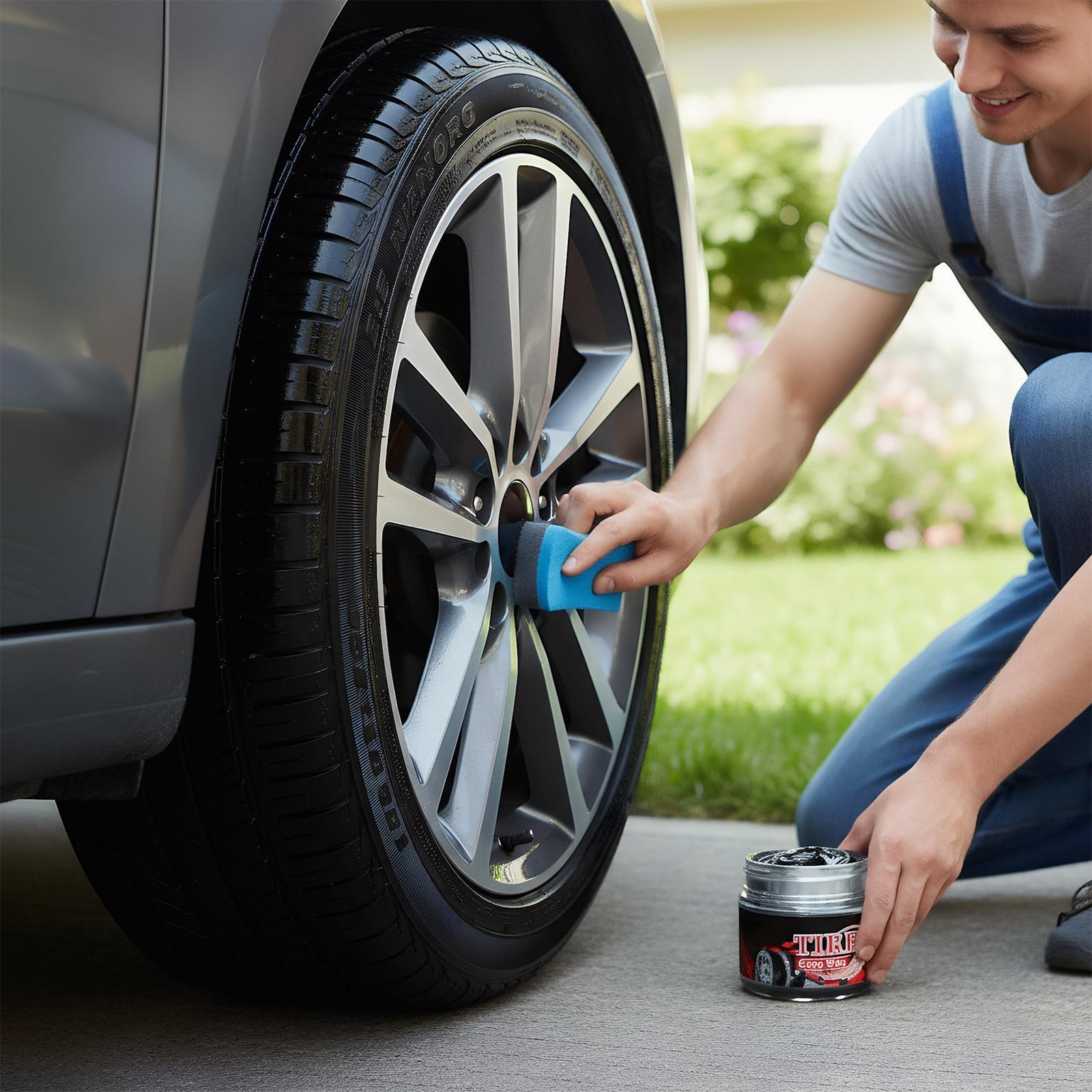 Tire Wax Long Lasting Car Rim Cleaner 30g Polishing Car Detailing Rim