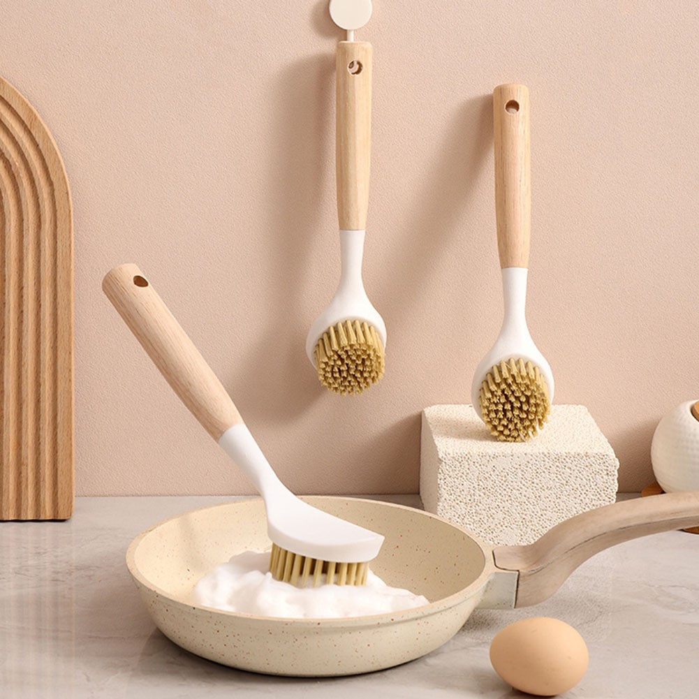 Eco Friendly Design Ergonomic Handle Dish Scrubber Made from Recycled Materials