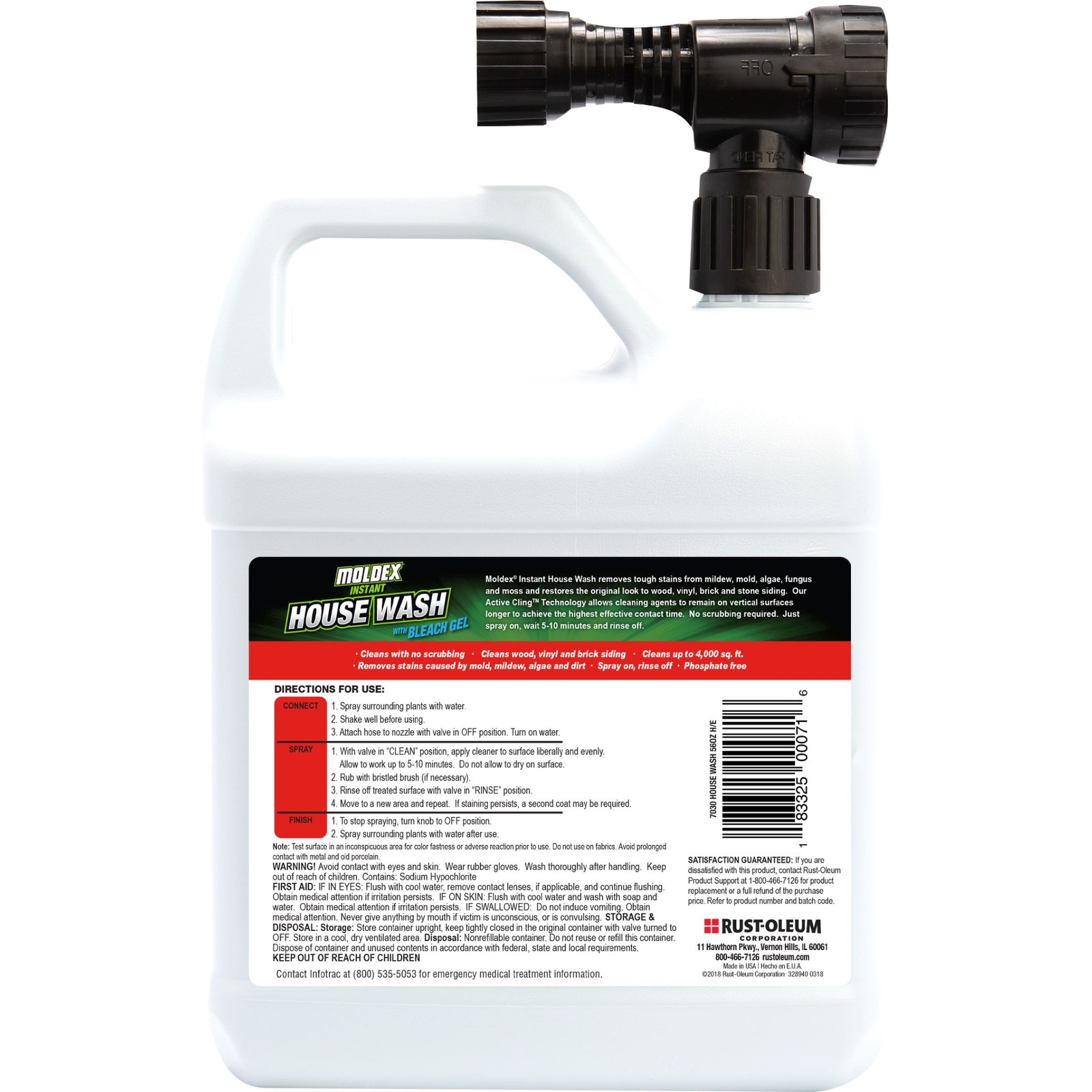 Moldex Instant House Wash 56 OZ Hose End